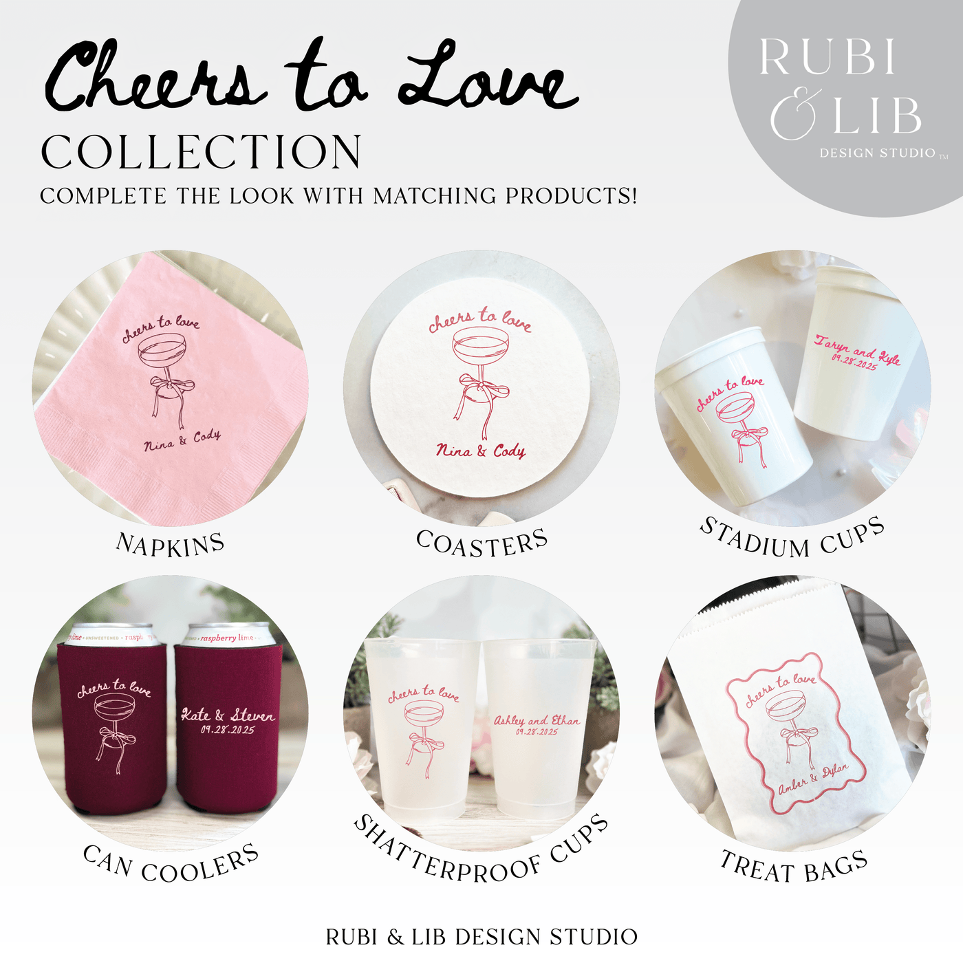 Cheers to Love Wedding Premium Linun Uncoined Napkins