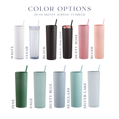 Custom Acrylic Skinny Tumblers