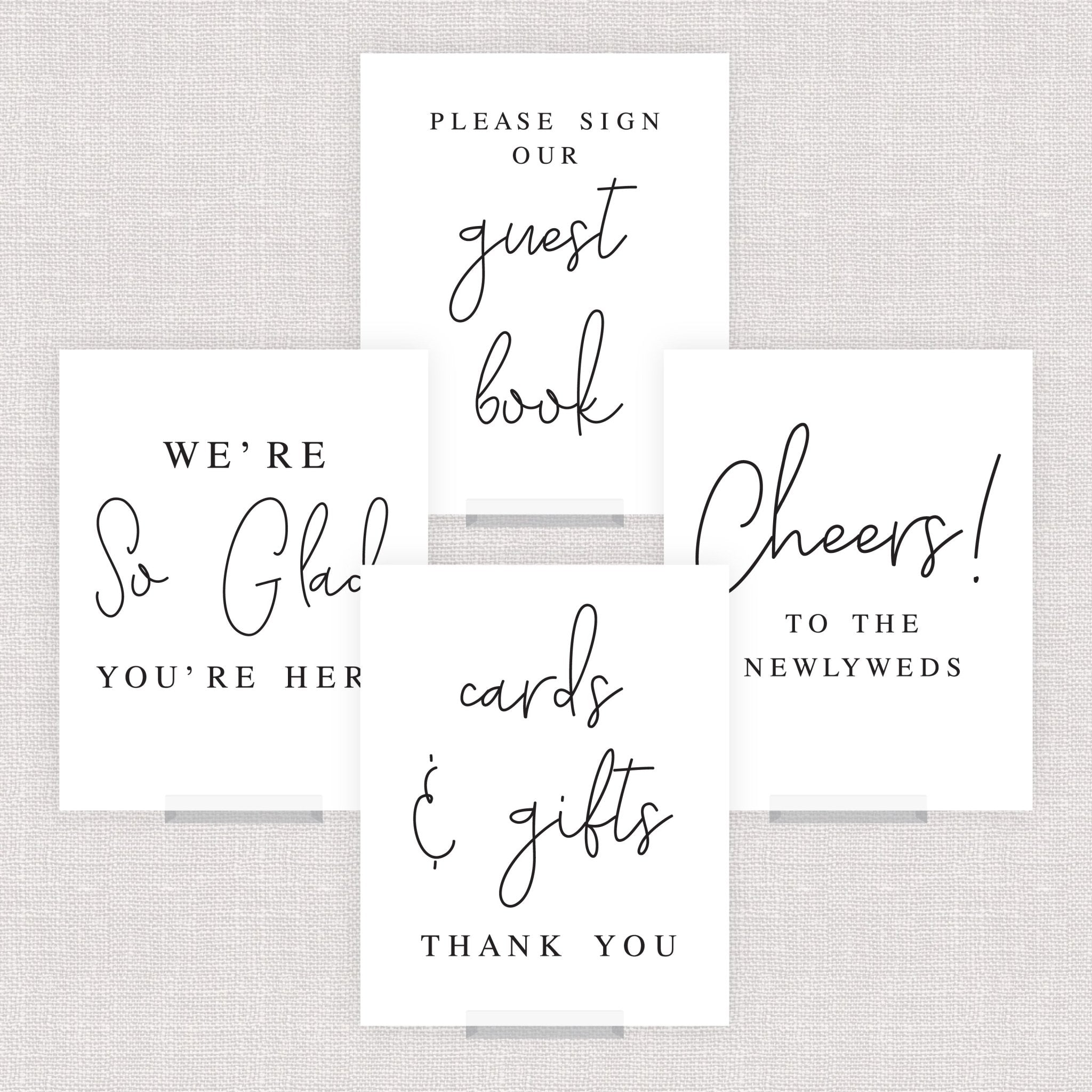 Simplistic Script Wedding 8x10 Sign Bundle