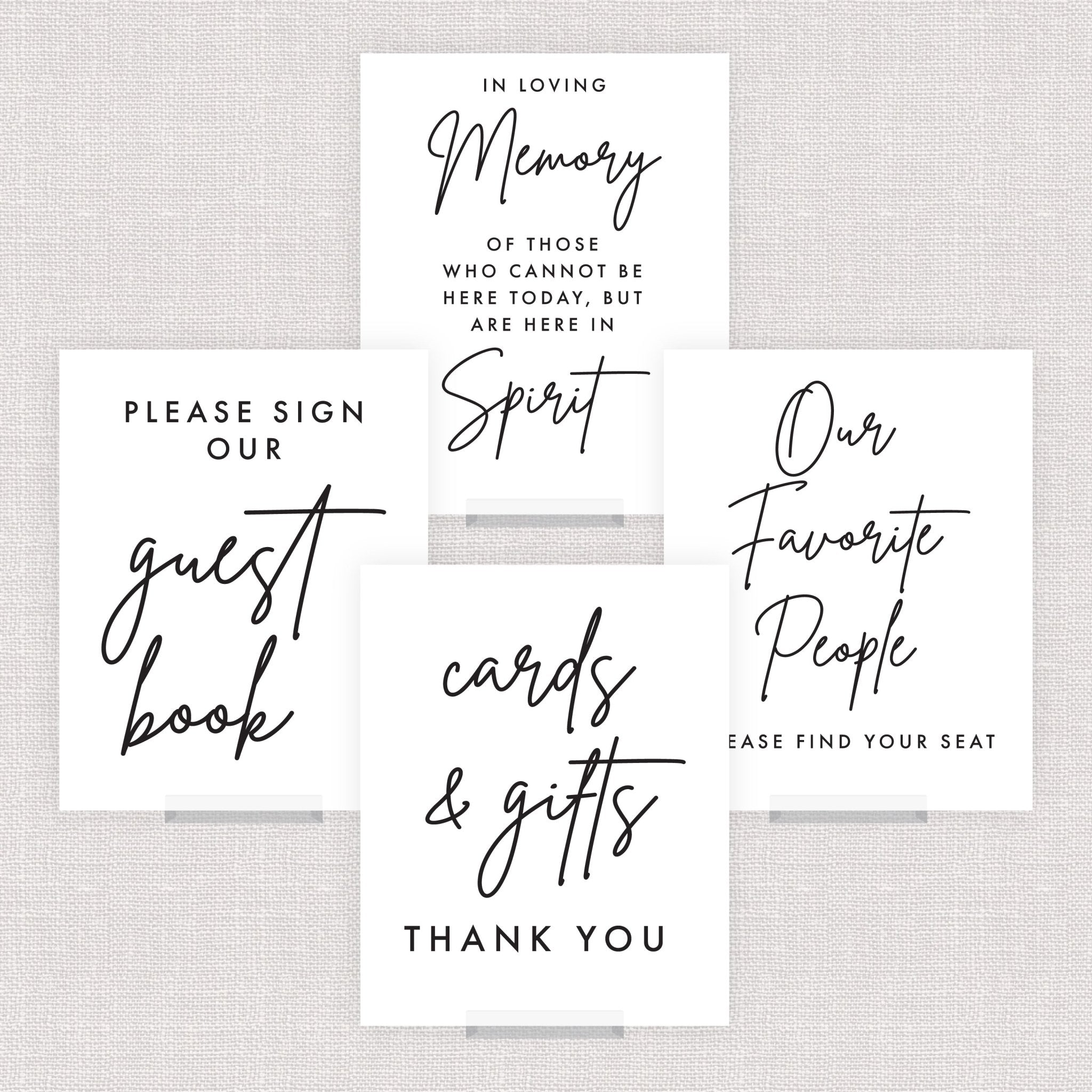 Modern Script Wedding 8x10 Sign Bundle