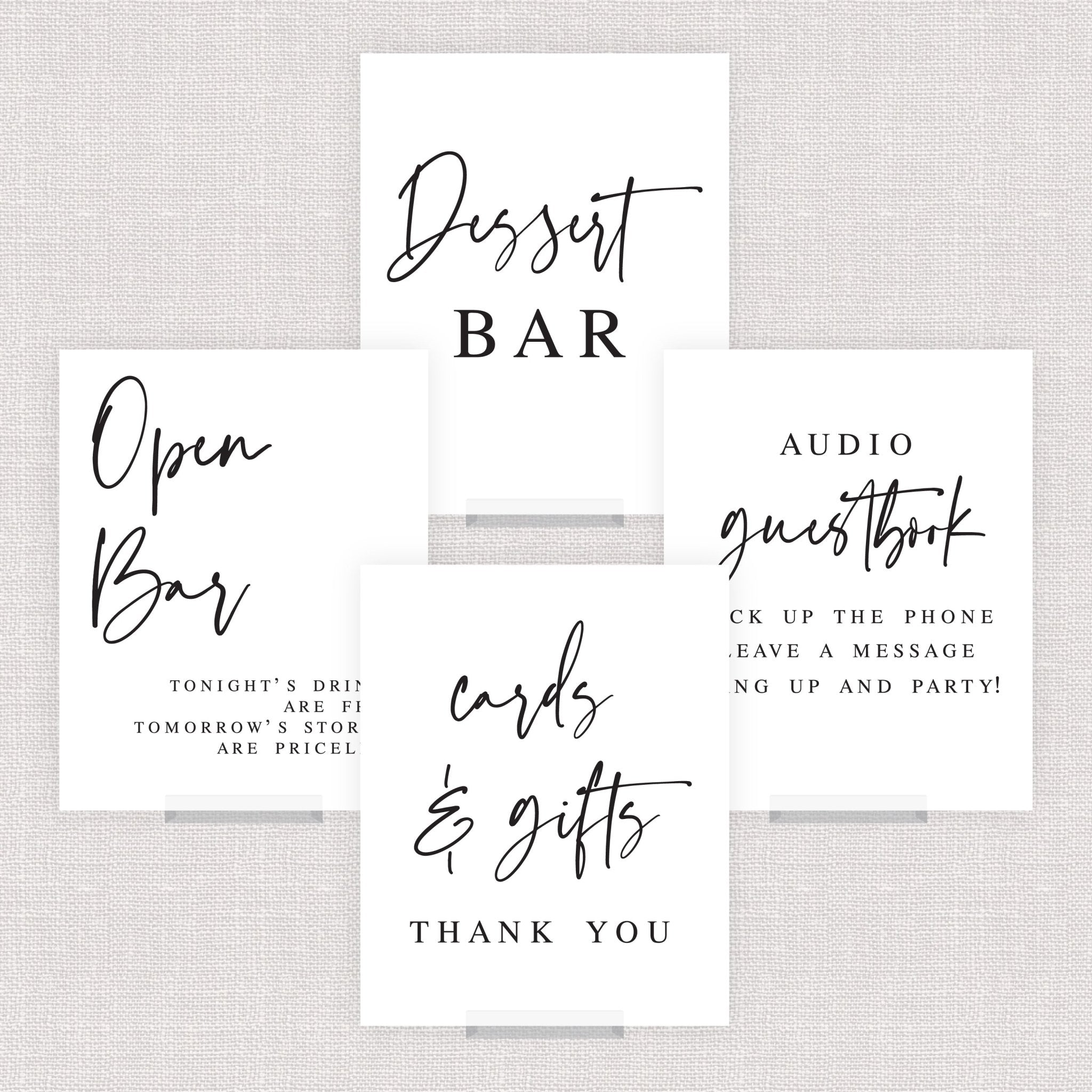 Boho Style Wedding 8x10 Sign Bundle