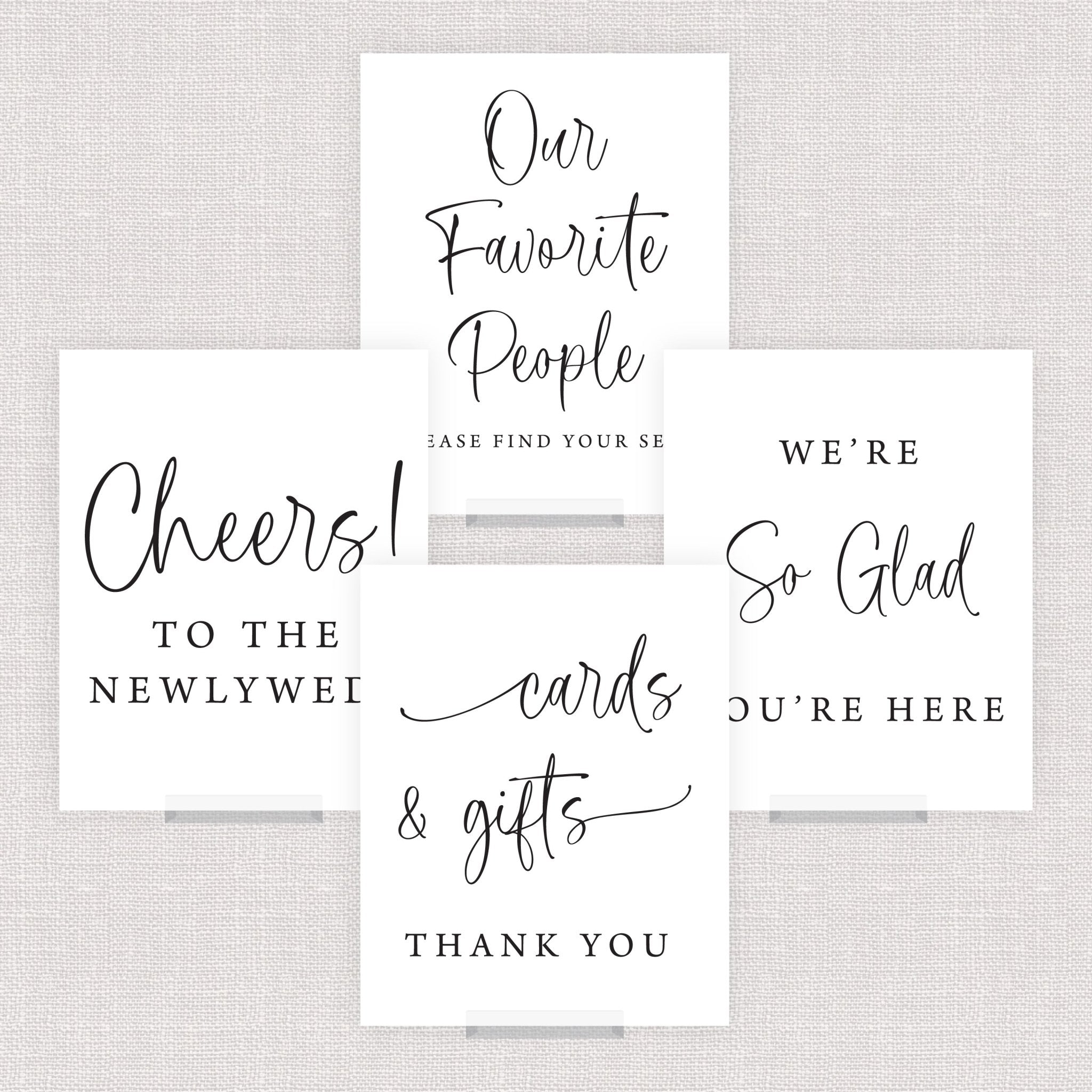 Timeless Script Wedding 8x10 Sign Bundle