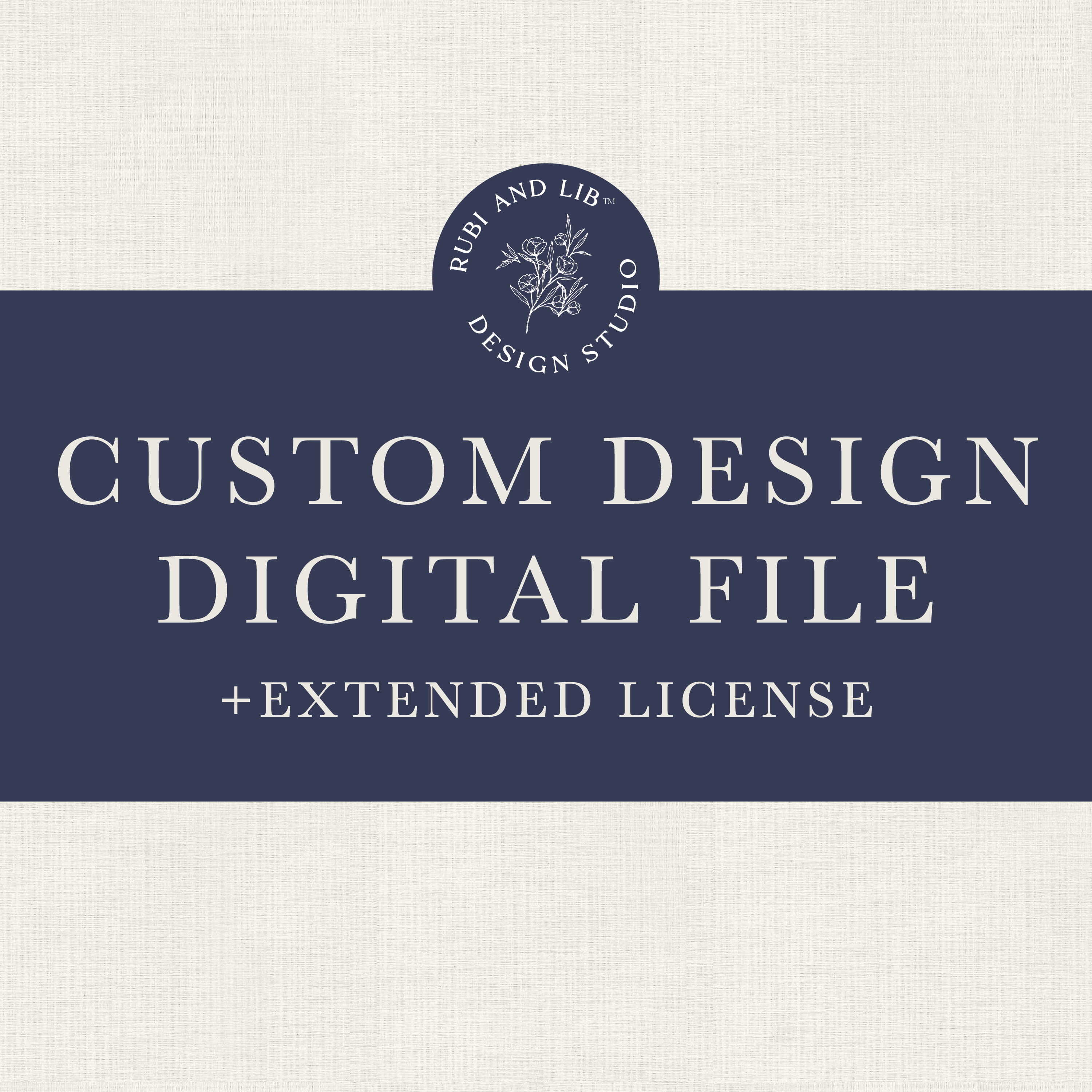 Custom Design Digital File + Extended License