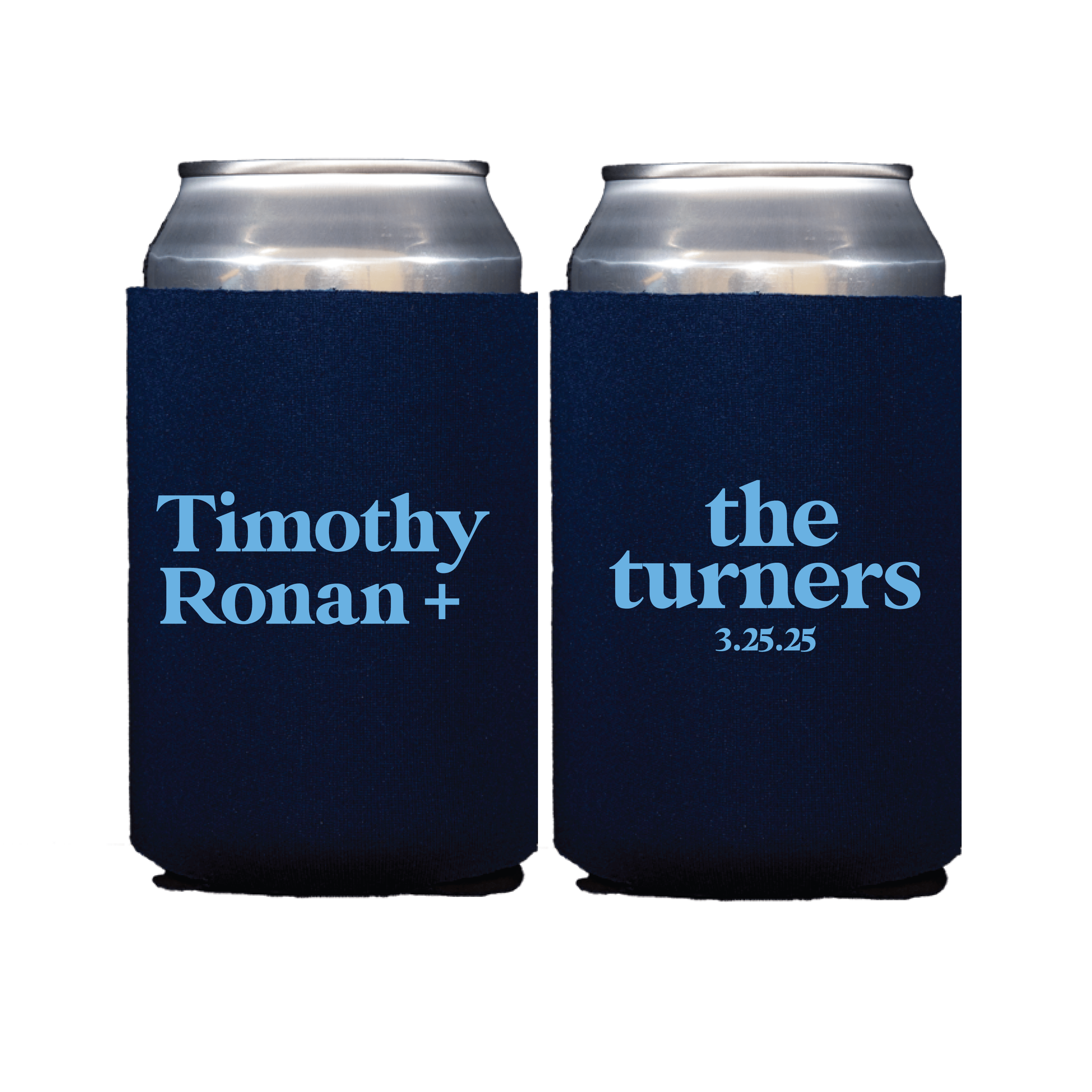 Custom Wedding Can Cooler for Reception - Can Cooler