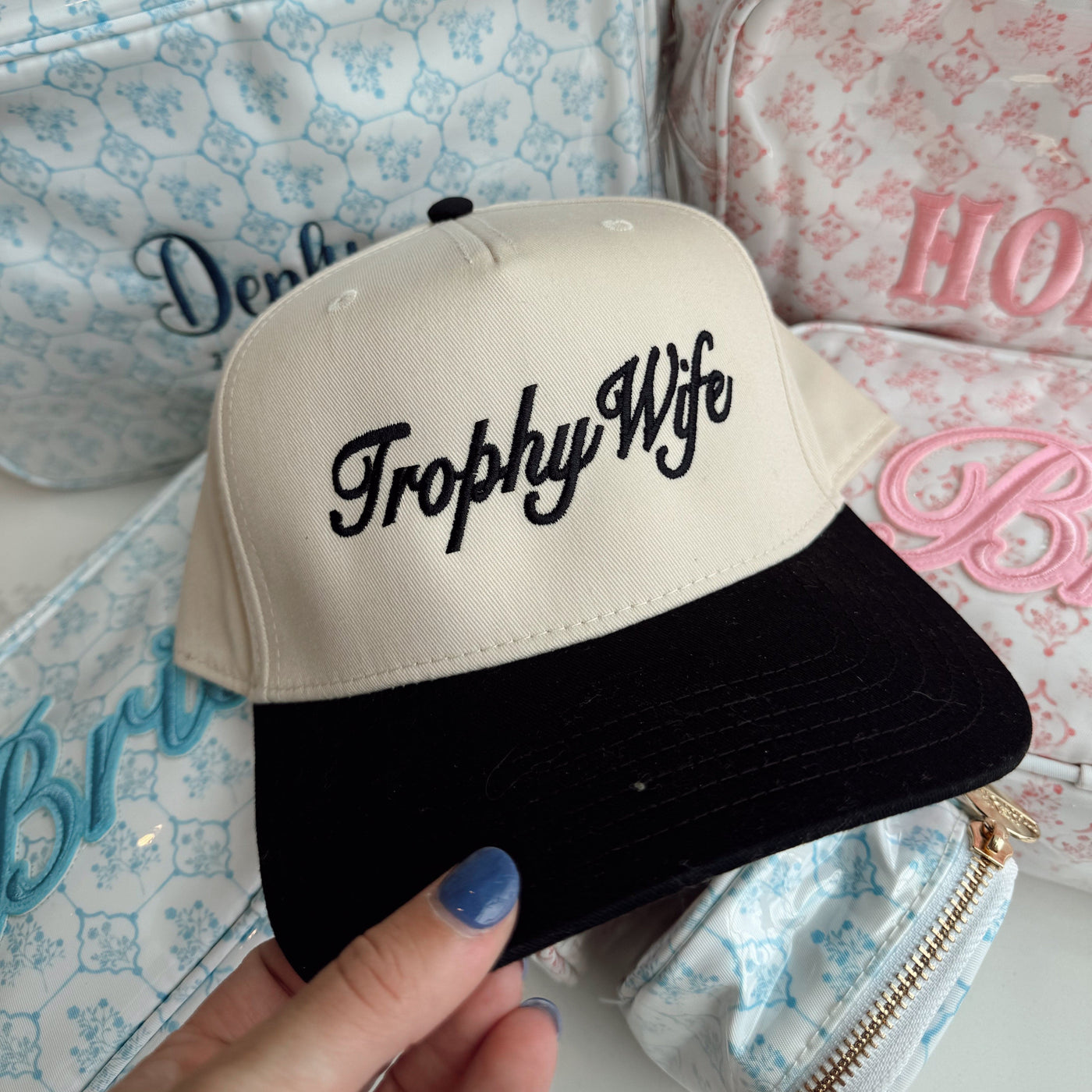 Trophy Wife - Black Vintage Trucker Hat