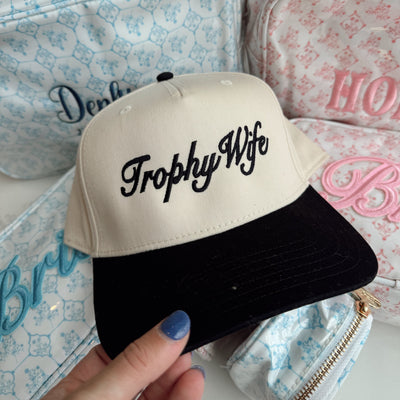 Trophy Wife - Black Vintage Trucker Hat