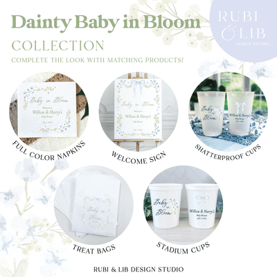 Baby In Bloom Custom Baby Shower Favor Treat Bags