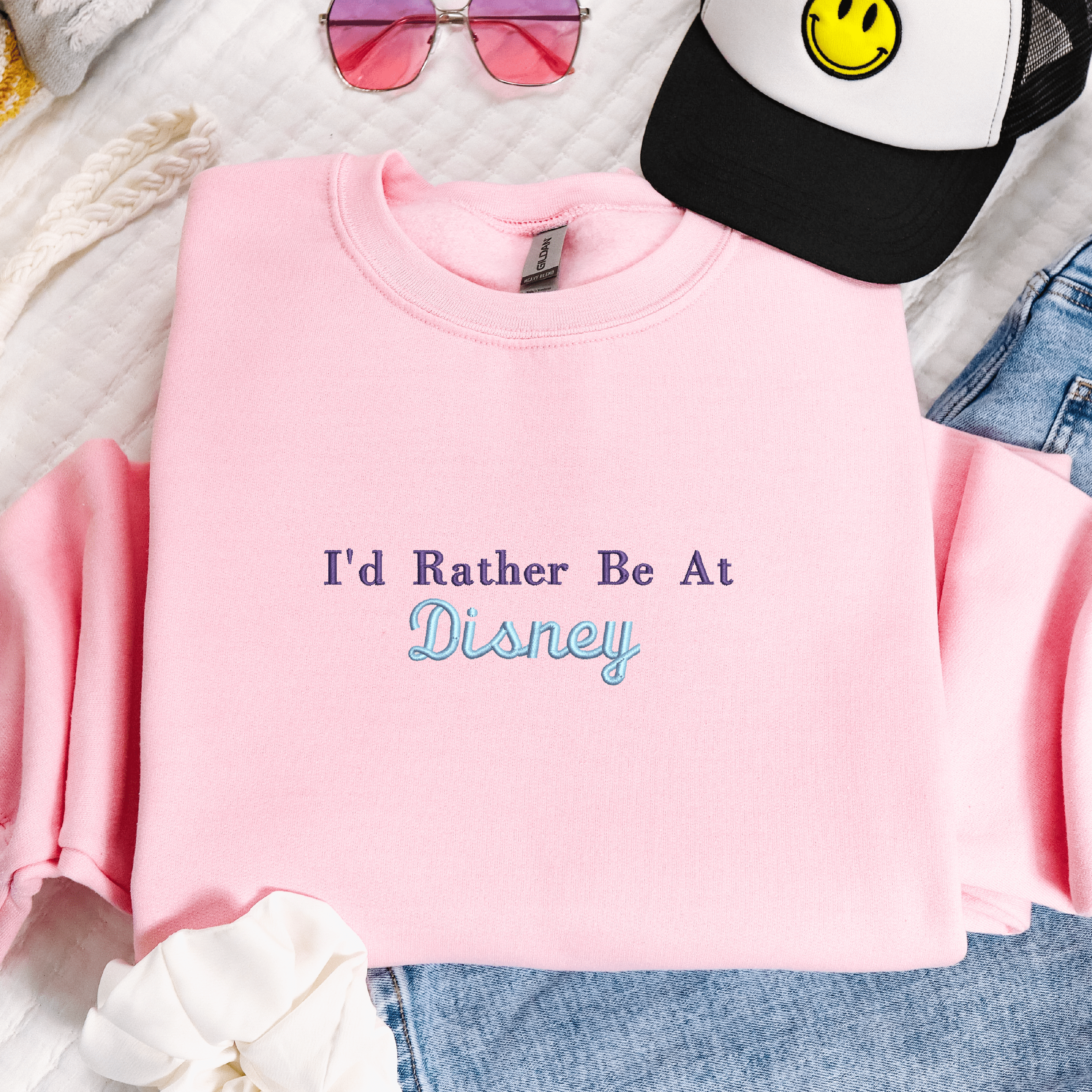 I'd Rather Be At Custom Sweatshirt - Sweatshirt - Embroidery