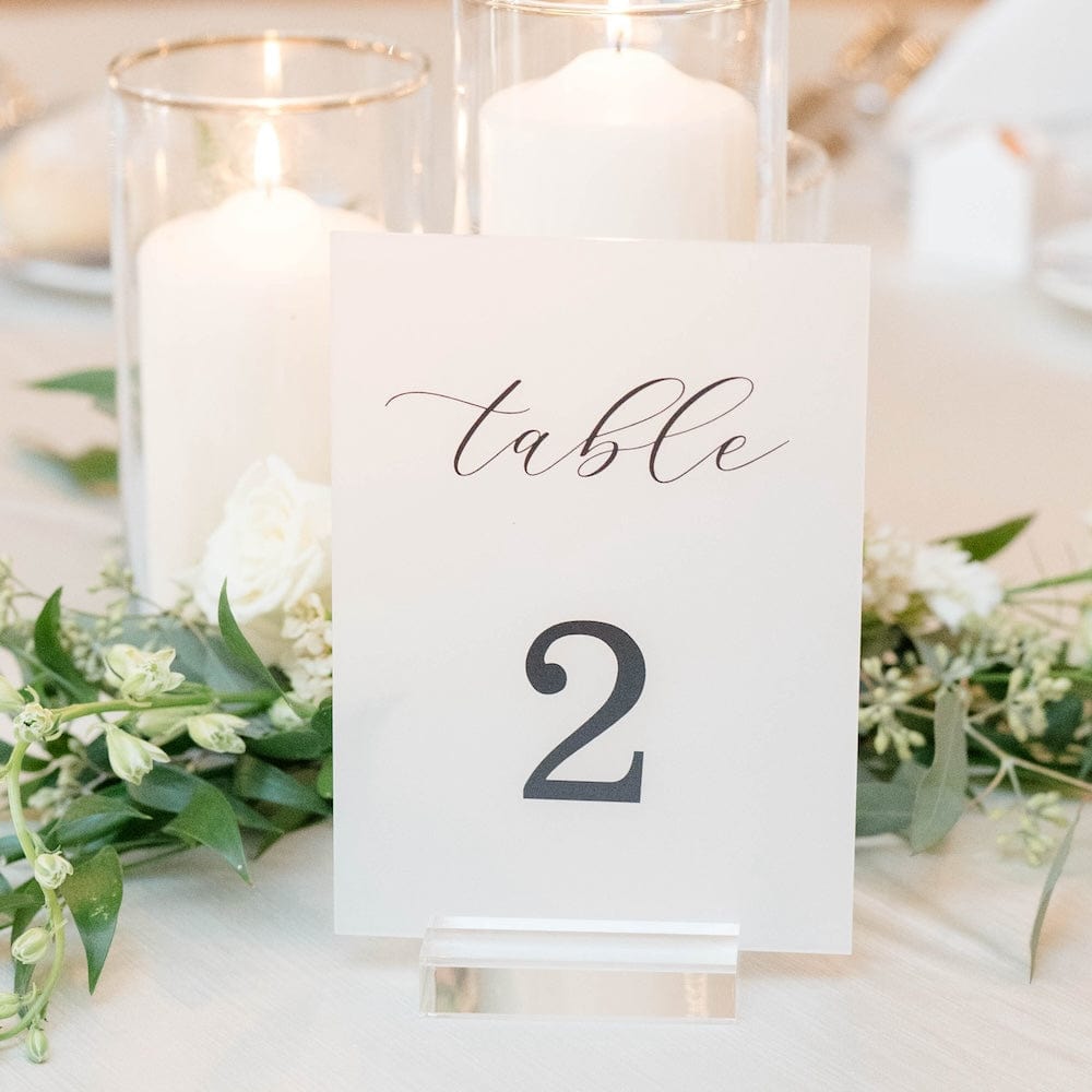 Classic Wedding Table Numbers - Table Numbers