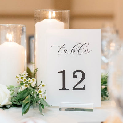 Classic Wedding Table Numbers