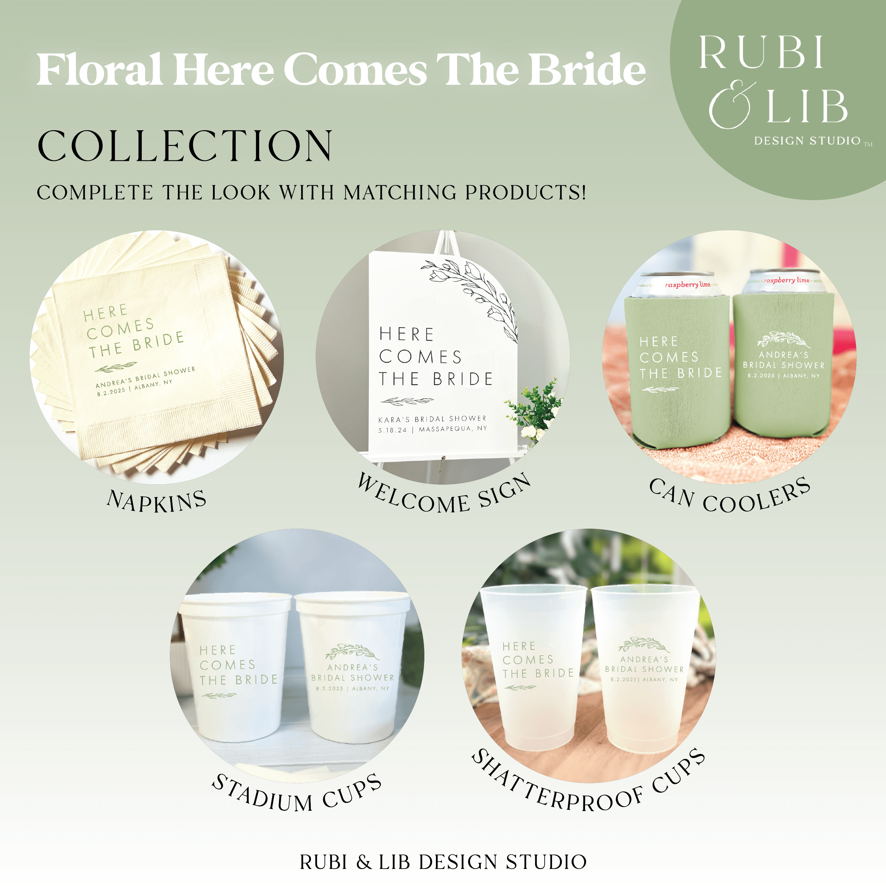 Here Comes The Bride Acrylic Bridal Shower Sign - Welcome Sign