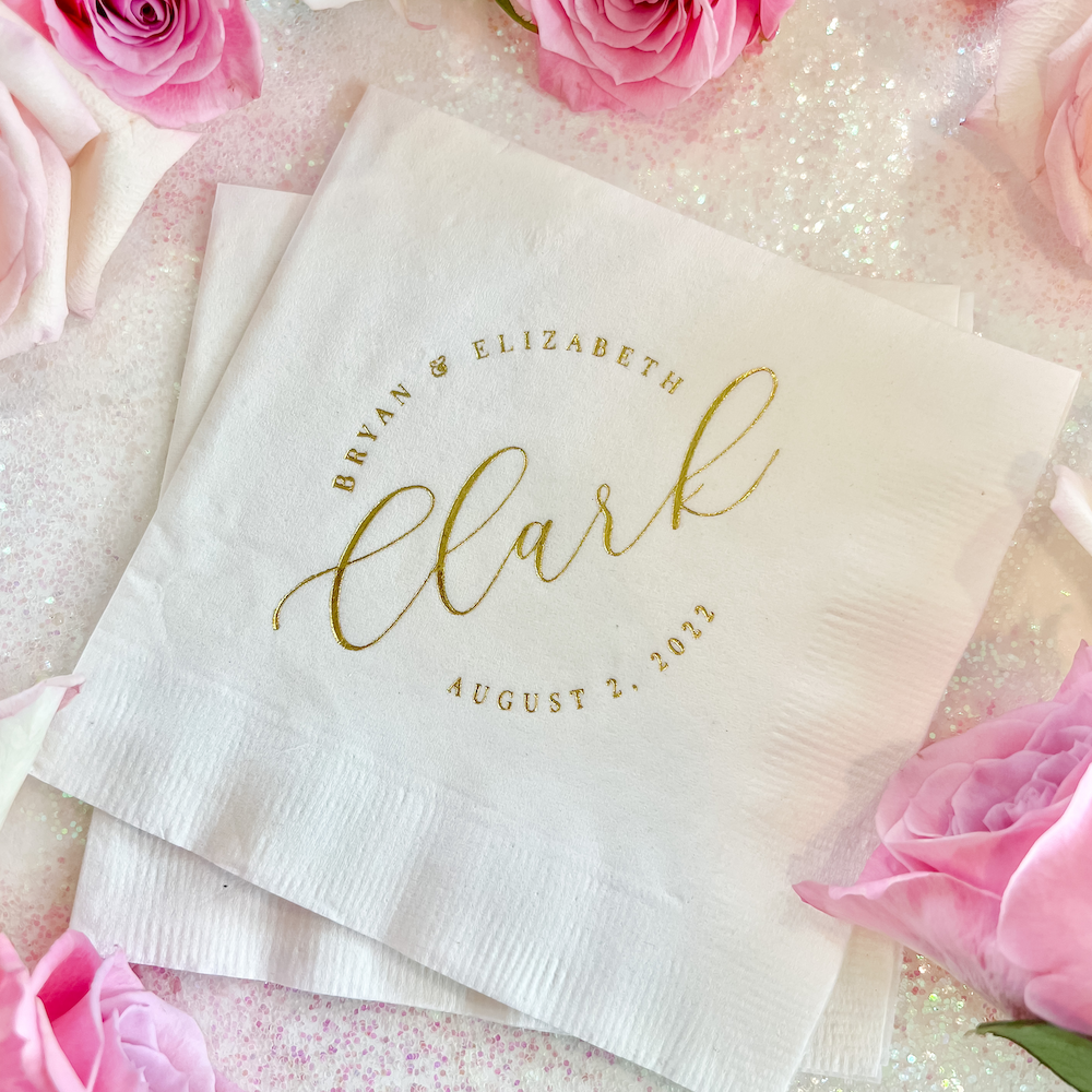 Personalized Wedding Cocktail Napkins