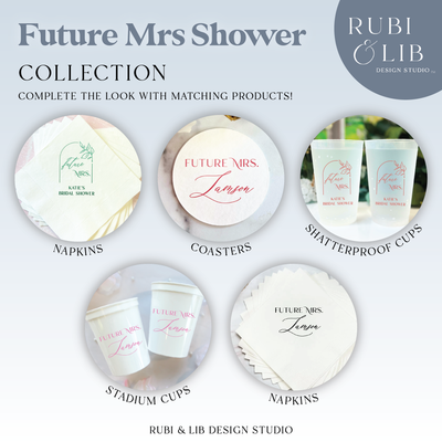 Future Mrs Script Bridal Shower Napkins