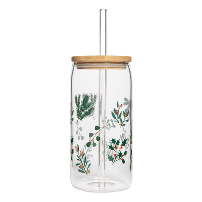 Holly Can Glass - 17 oz