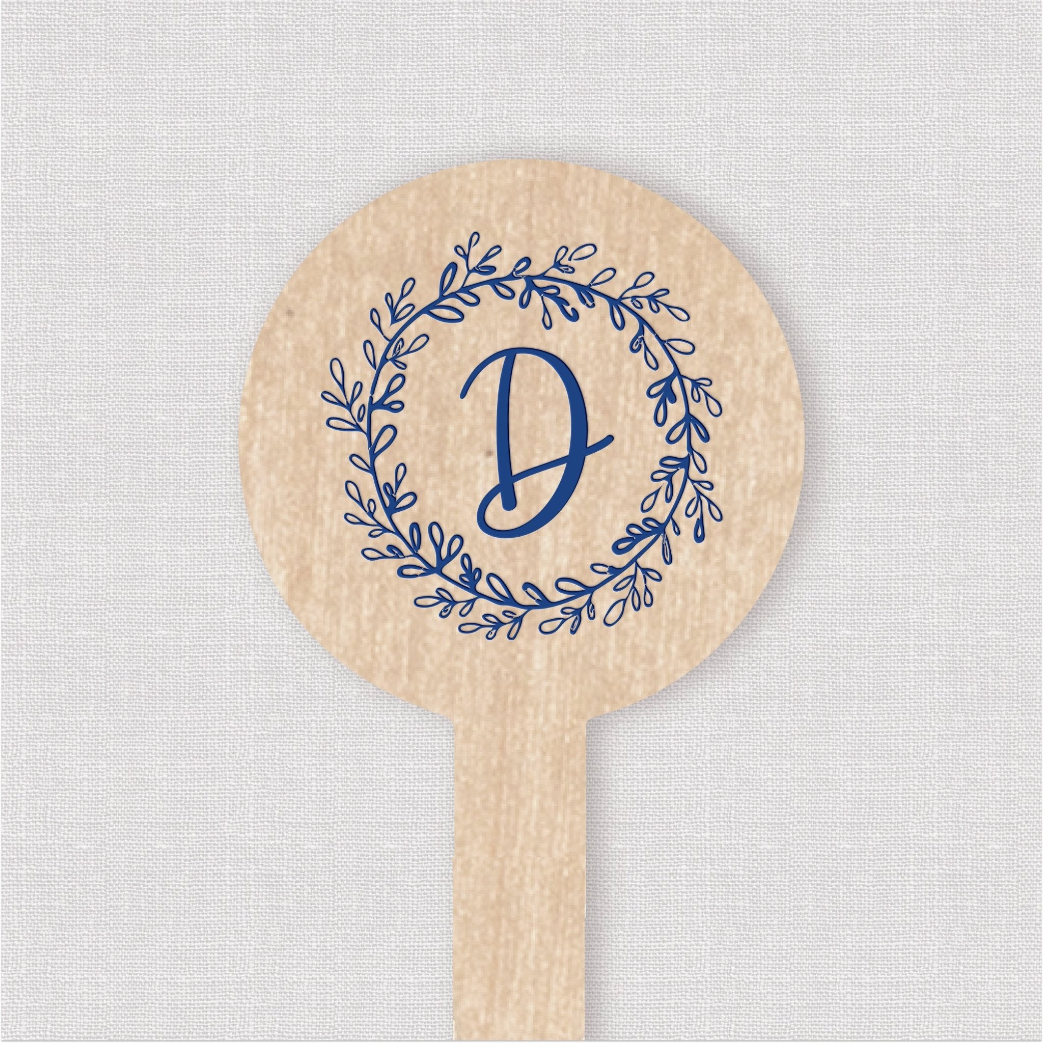 Wreath Monogram Drink Stir Stick