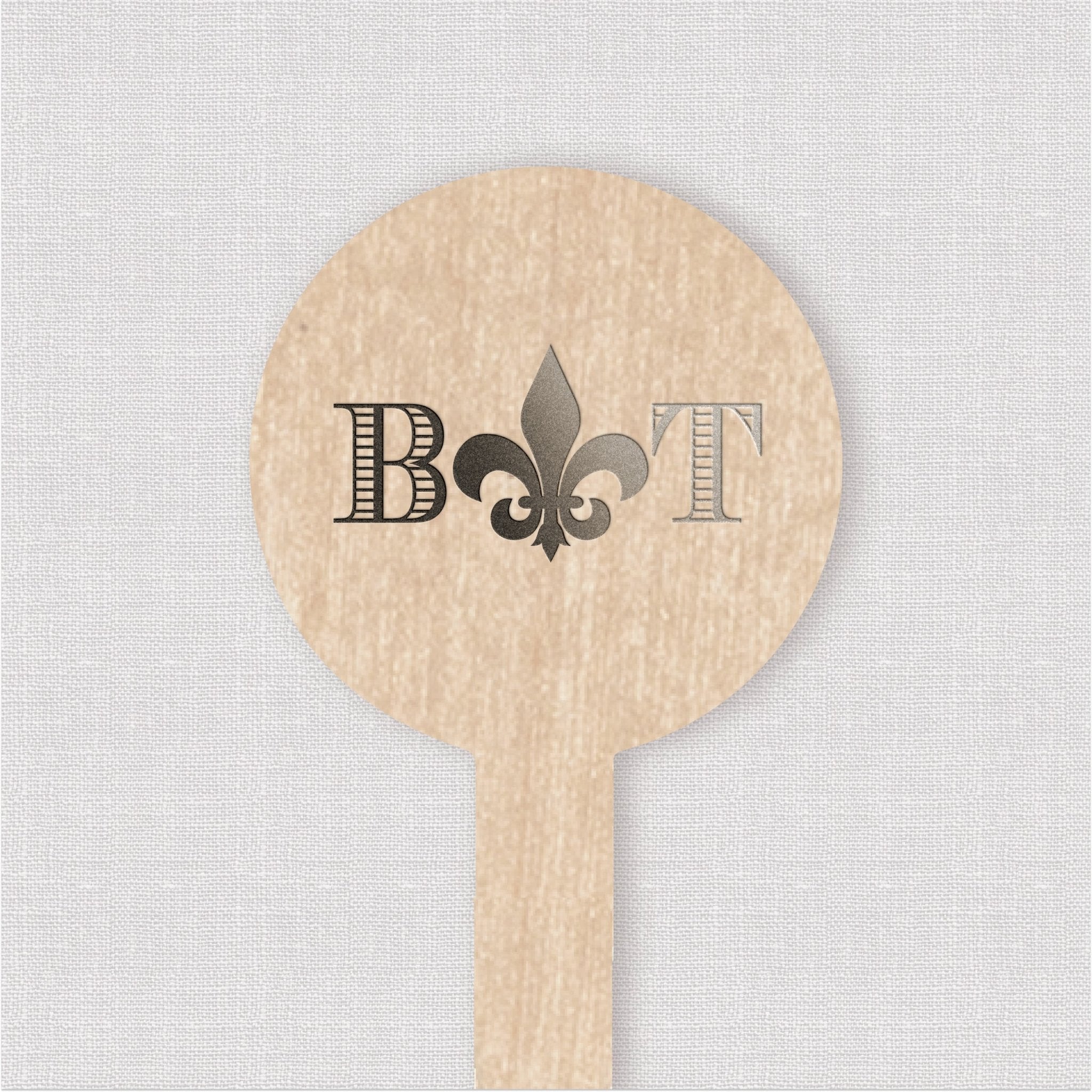 Fleur De Lis Monogram Drink Stir Stick