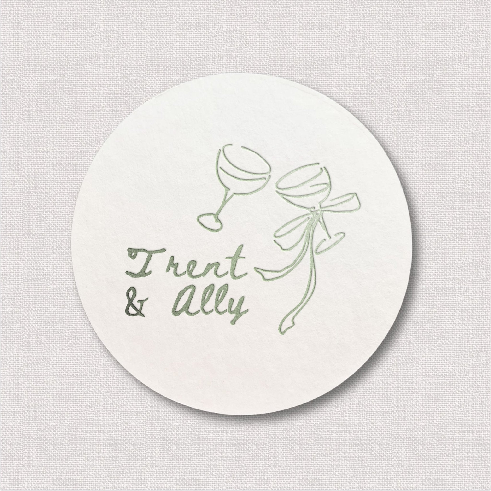 Toast To Forever Personalized Wedding Coasters