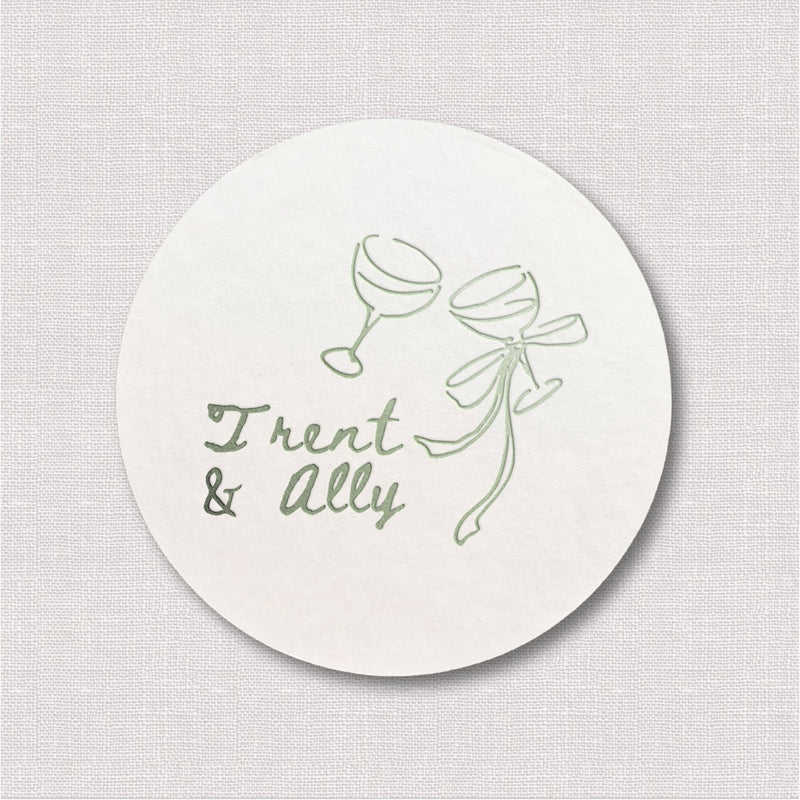 Toast To Forever Personalized Wedding Coasters