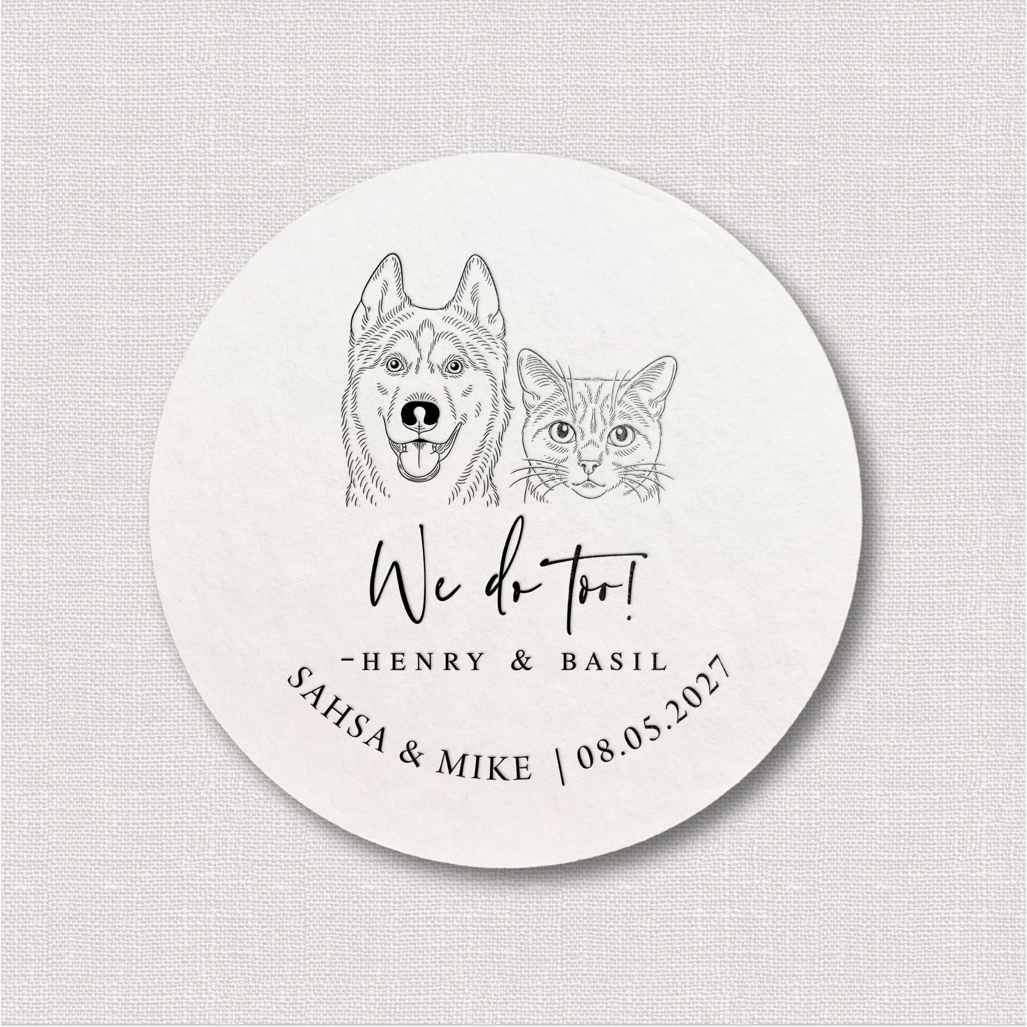 Custom Illustrated Pet Coasters