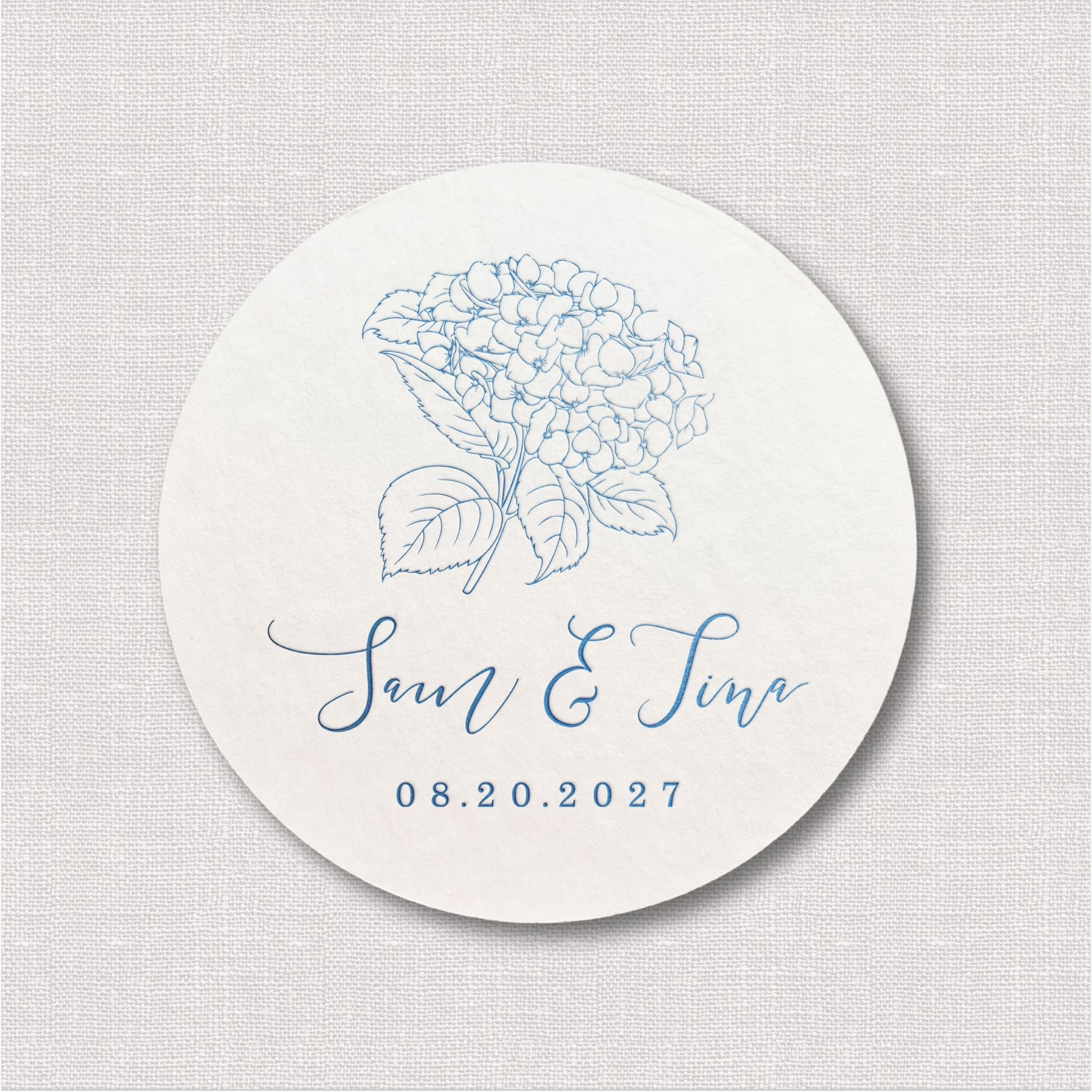 Elegant Hydrangea Wedding Coasters