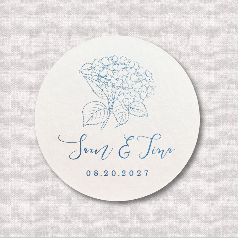 Elegant Hydrangea Wedding Coasters