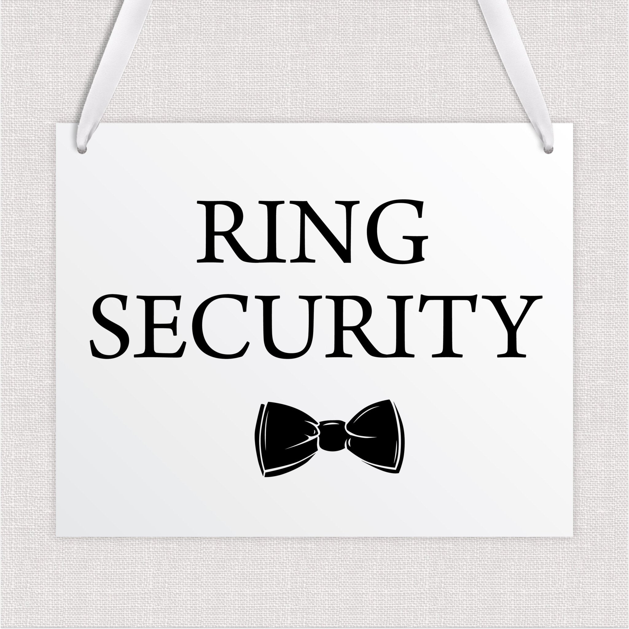 Ring Security Acrylic Wedding Sign