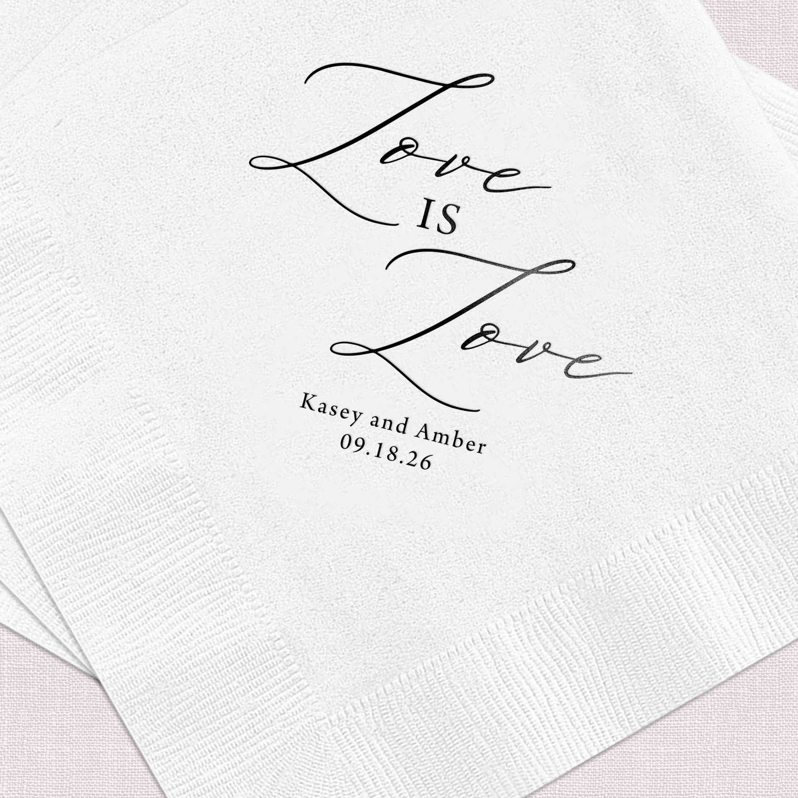 LGBTQ Wedding Napkins - More Options Available