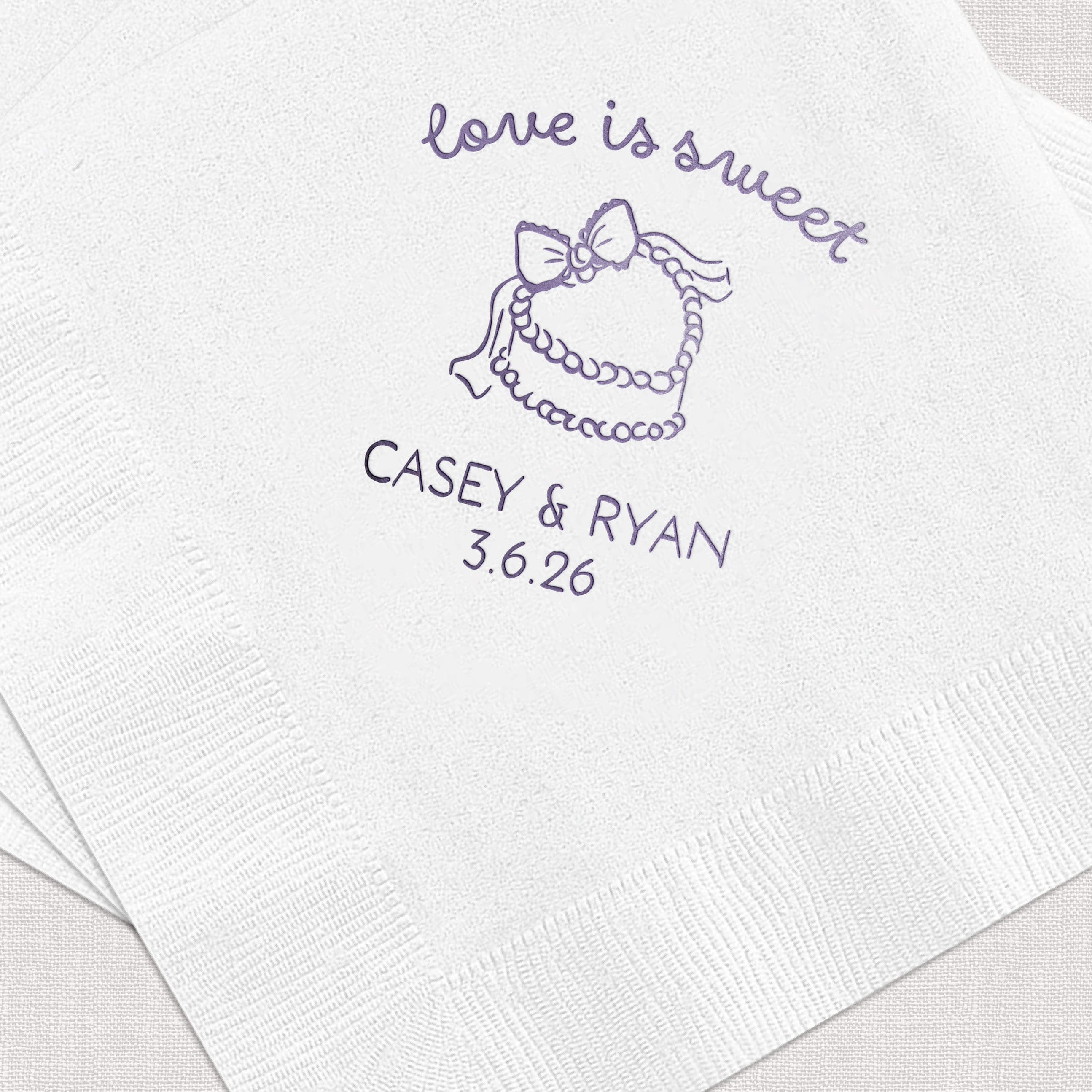 Love is Sweet Wedding Cocktail Napkins