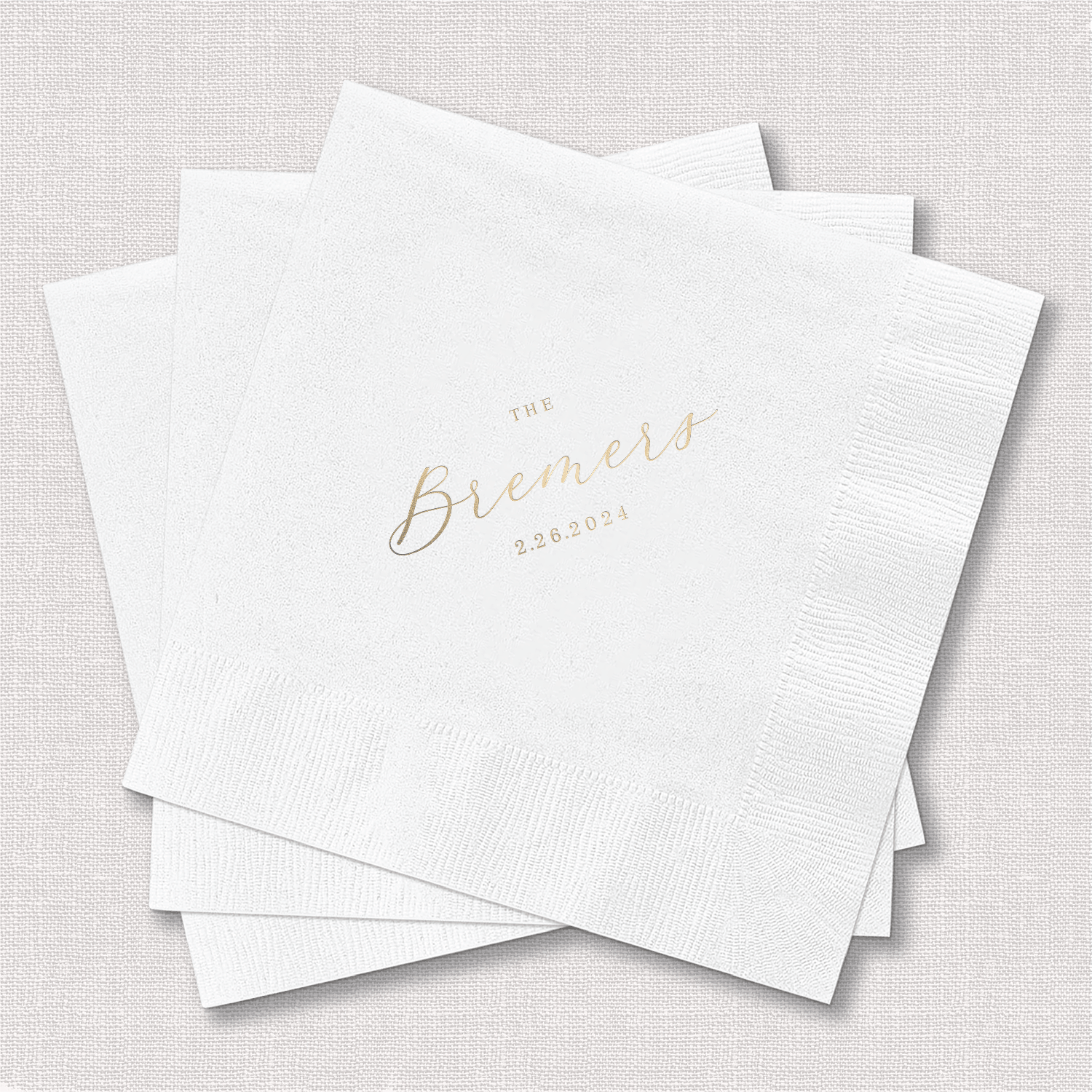 Last Name Wedding Napkins