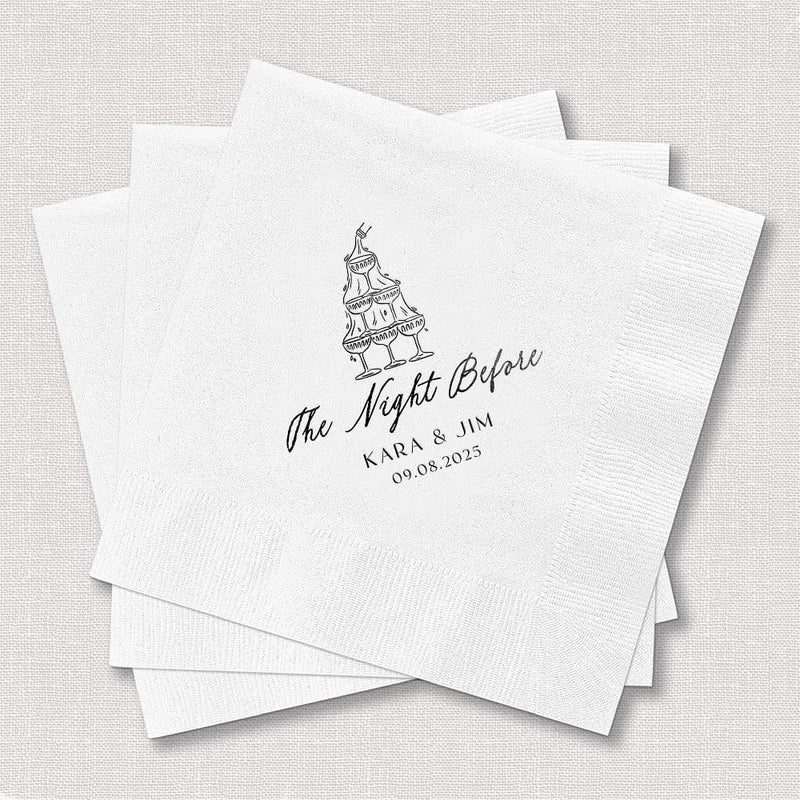 Sip the Night Before Rehearsal Dinner Wedding Napkins