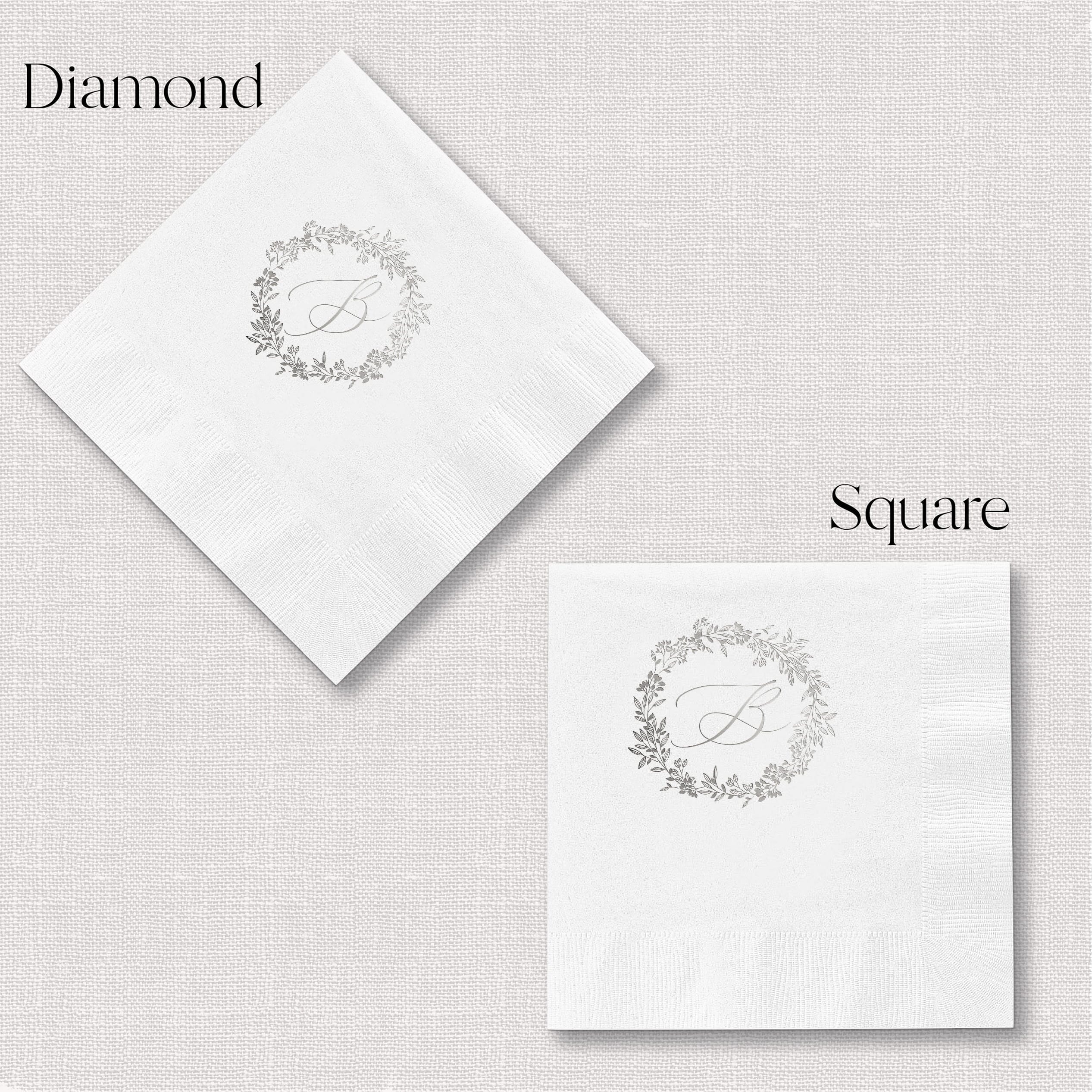 Personalized Monogram Wedding Napkins