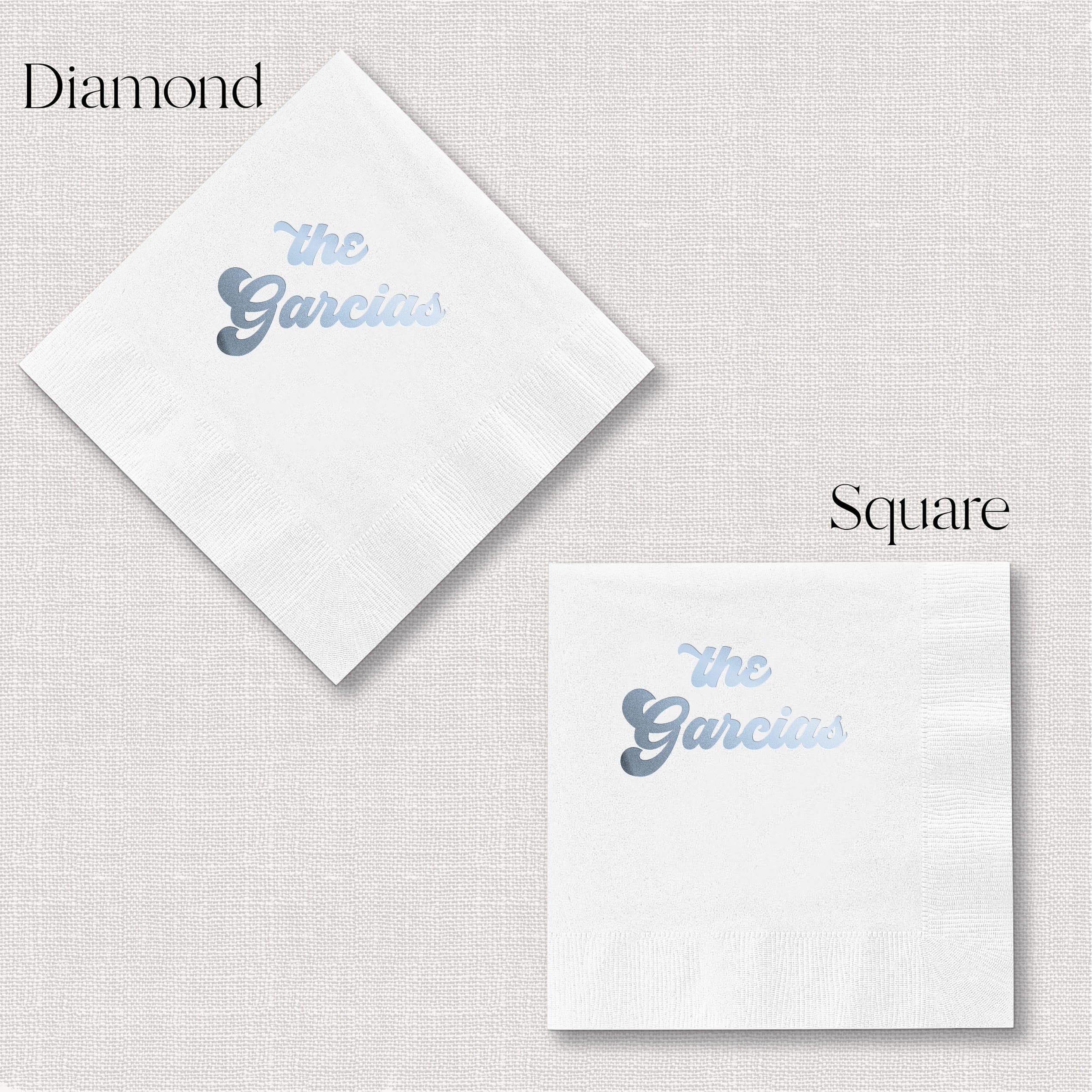 Custom Cocktail Napkins for Wedding Reception