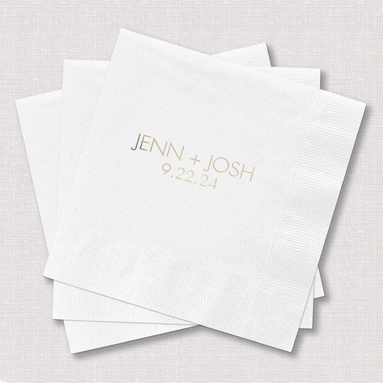 Block Font Wedding Napkins