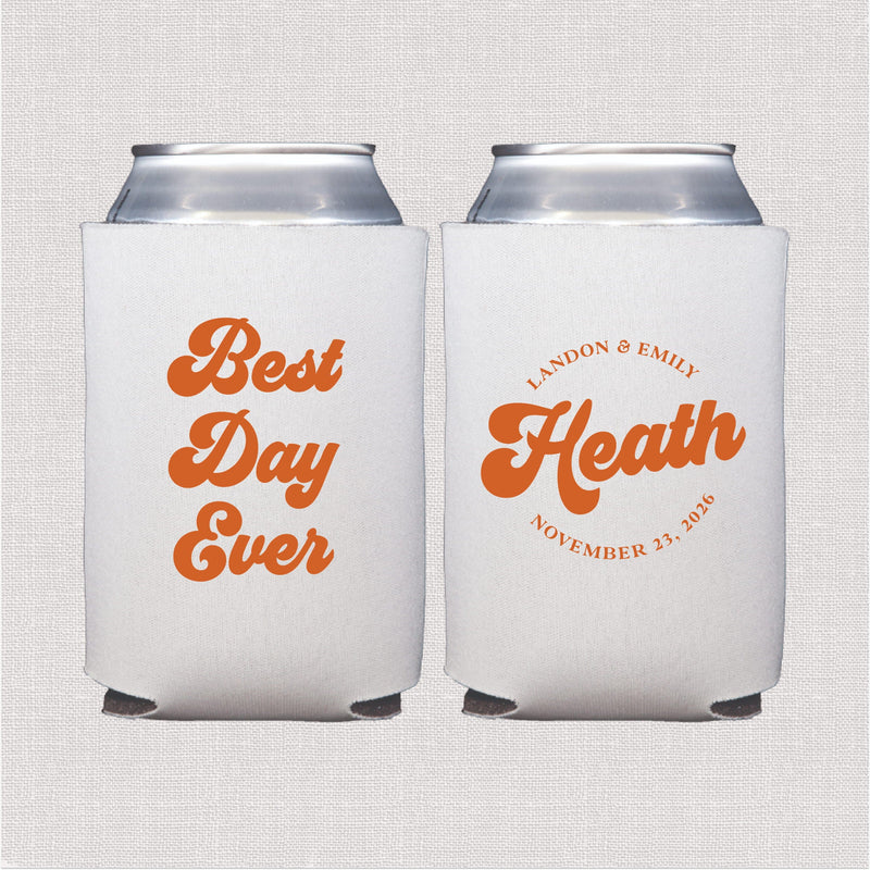 Best Day Ever Wedding Reception Bar Can Coolers