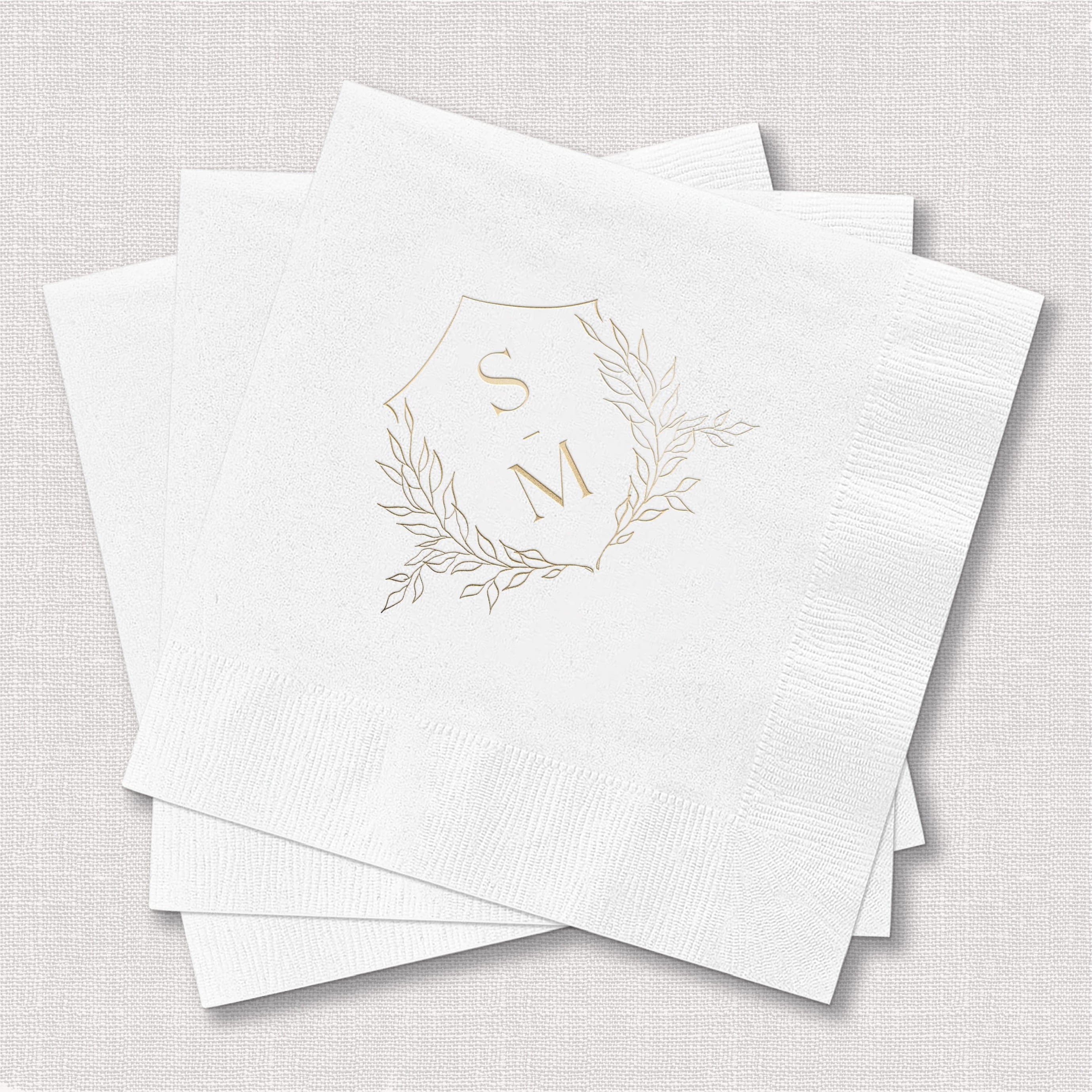 Classic Monogram Napkins for Wedding Decor