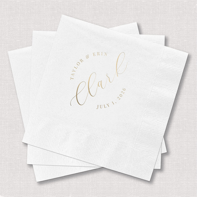 Personalized Wedding Cocktail Napkins