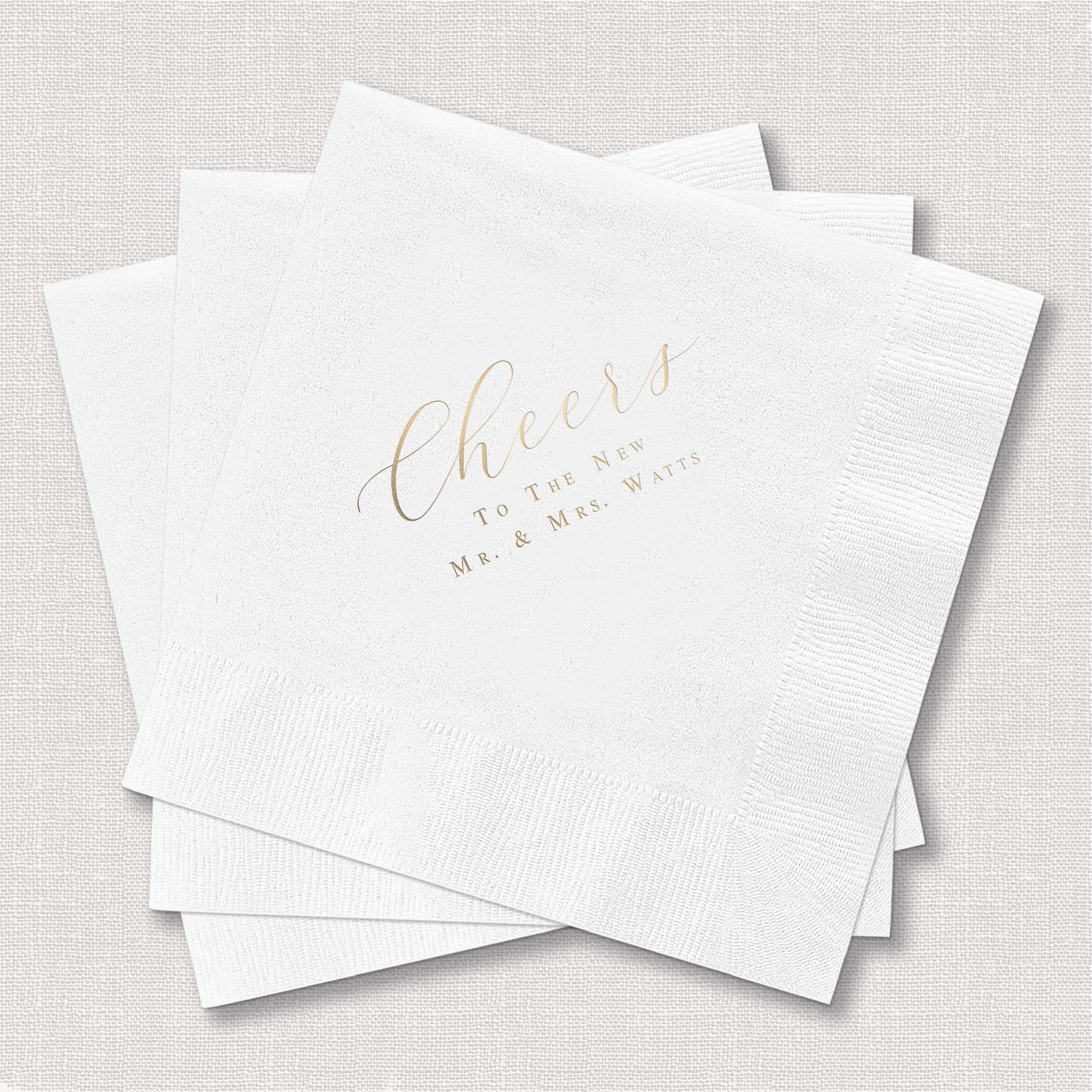 Cheers to the Newlyweds Wedding Napkins