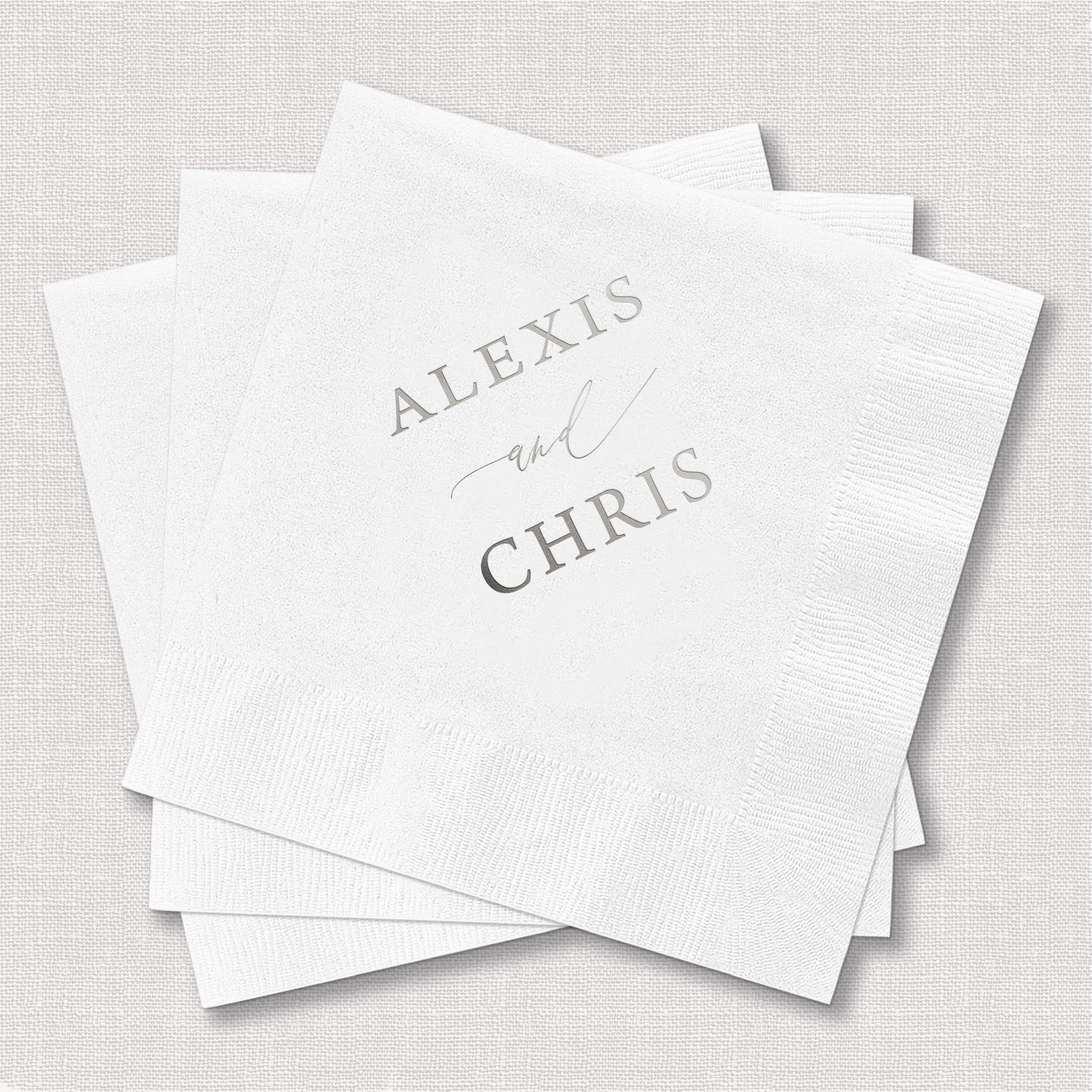 Elegant Wedding Cocktail Napkins