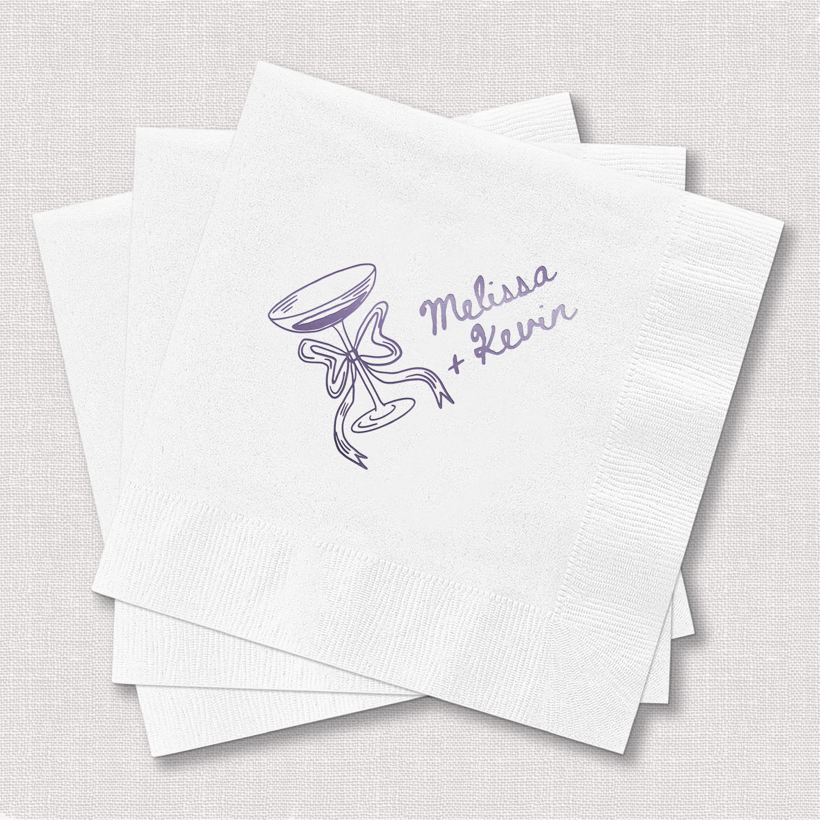 Champagne Doodle Wedding Napkins