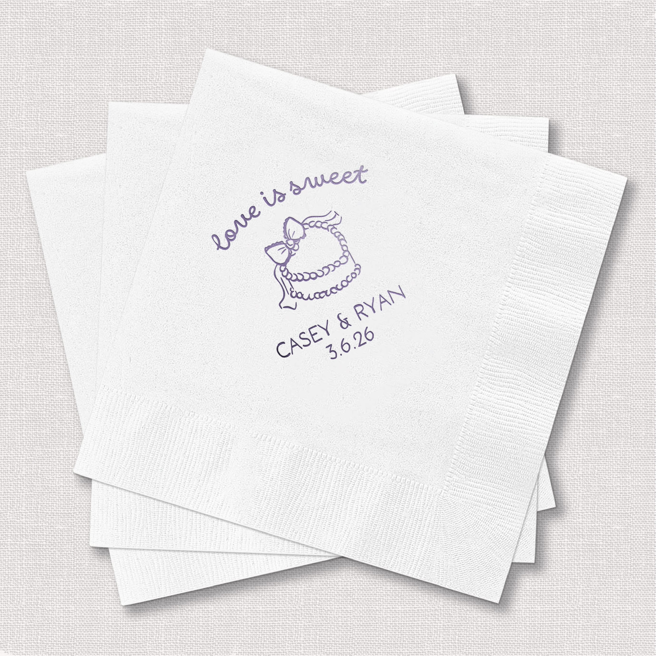 Love is Sweet Wedding Cocktail Napkins