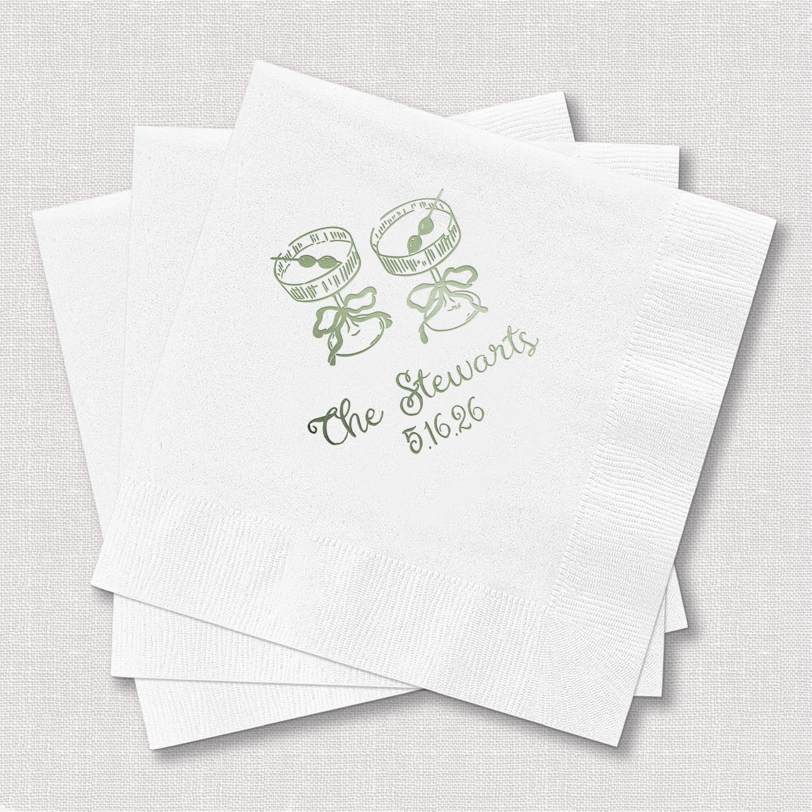 Cheers to the Newlyweds Wedding Cocktail Napkins