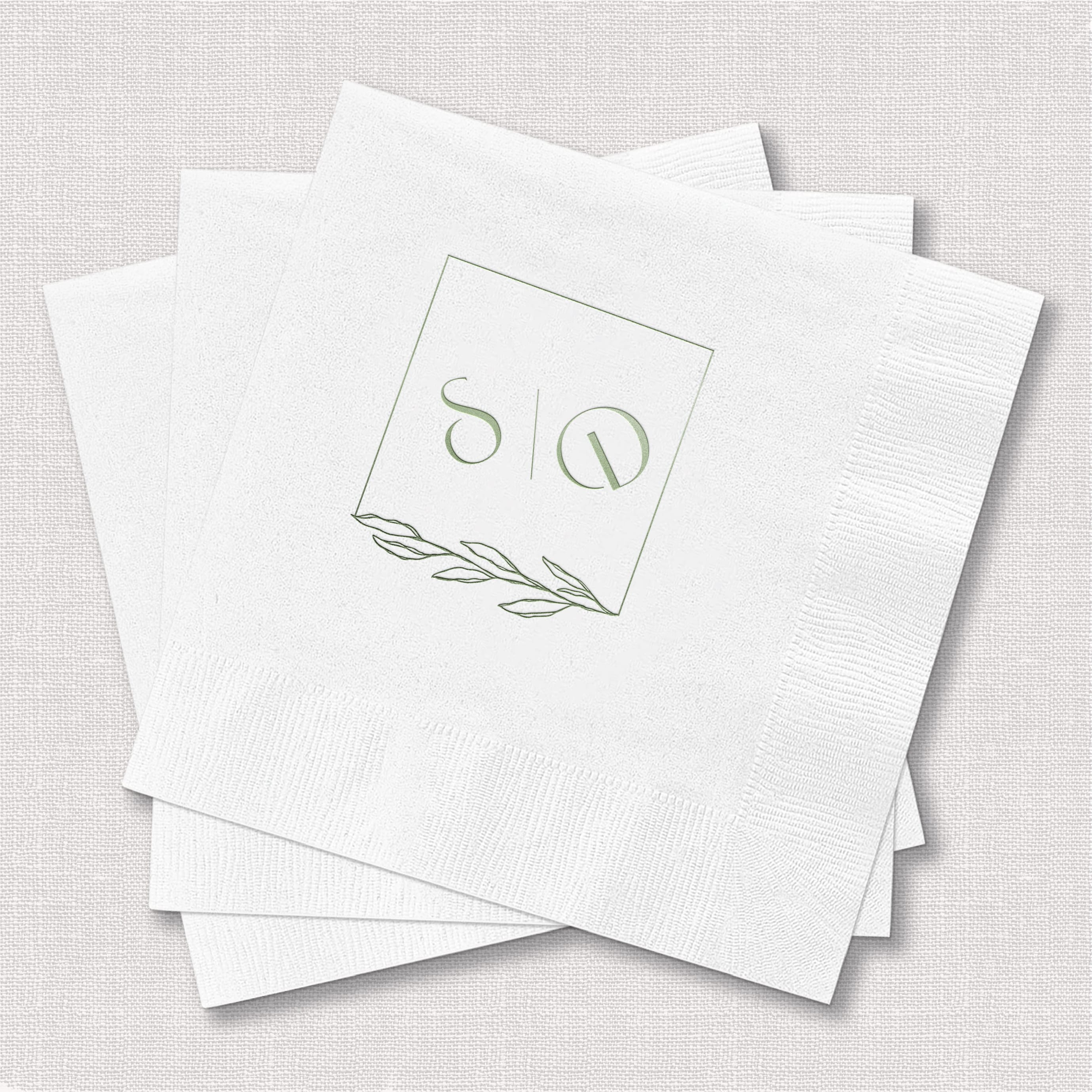 Elegant Custom Monogram Napkins for Weddings