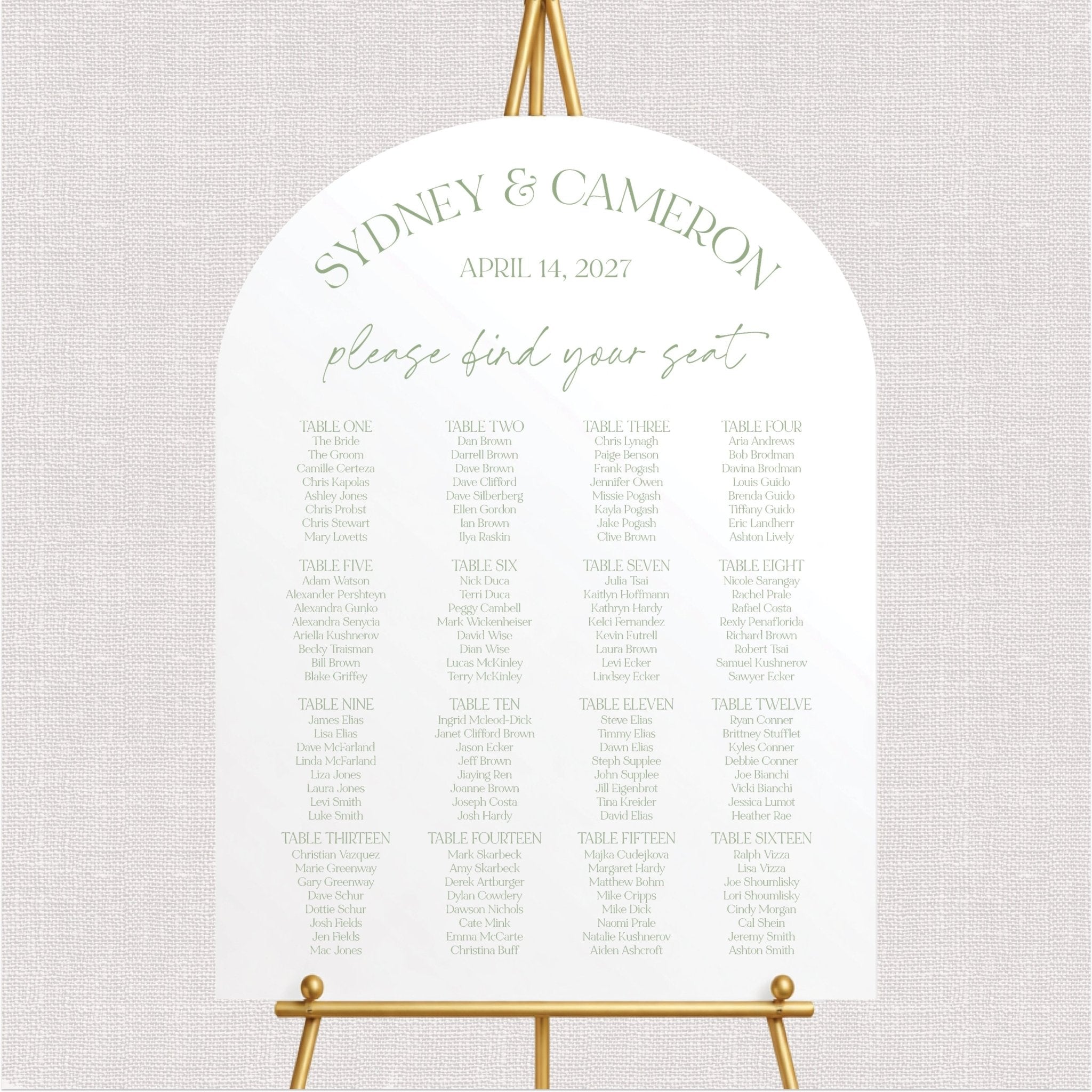 Simple Wedding Seating Chart Sign