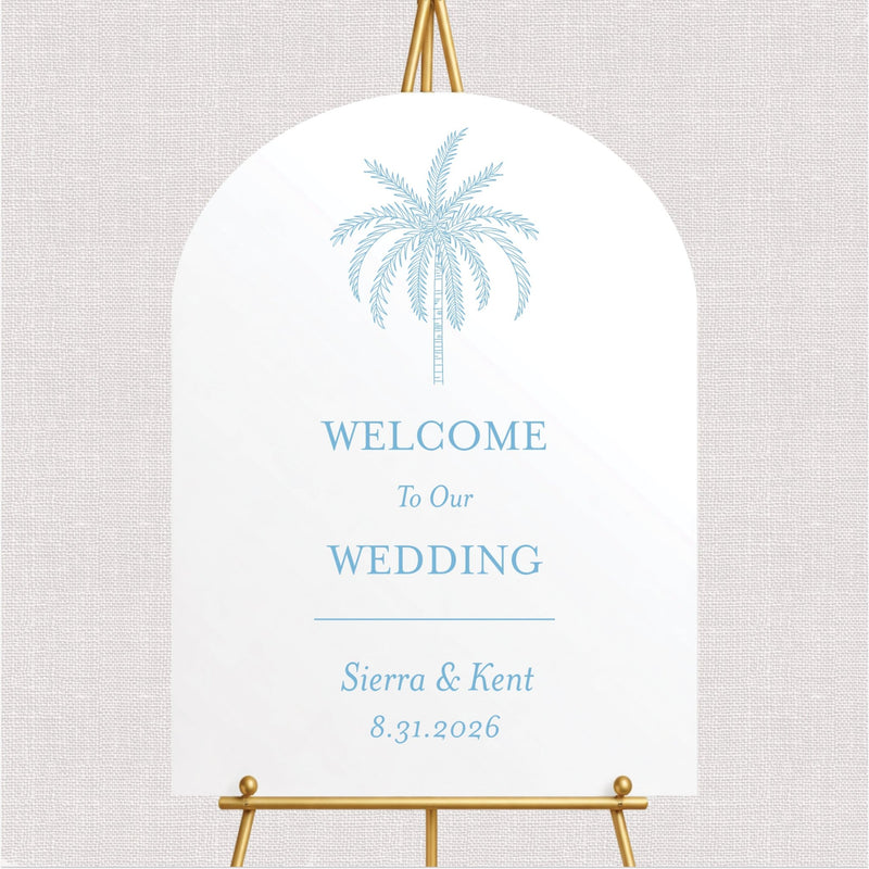 Palm Tree Wedding Welcome Sign