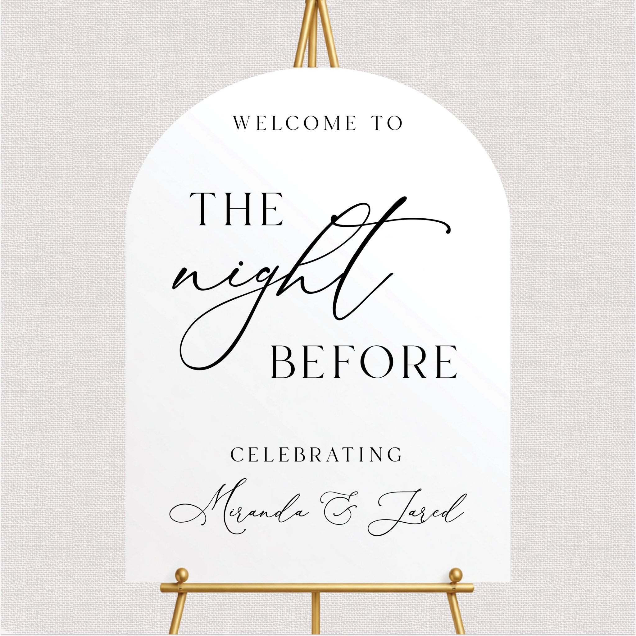 The Night Before Personalized Rehearsal Sign