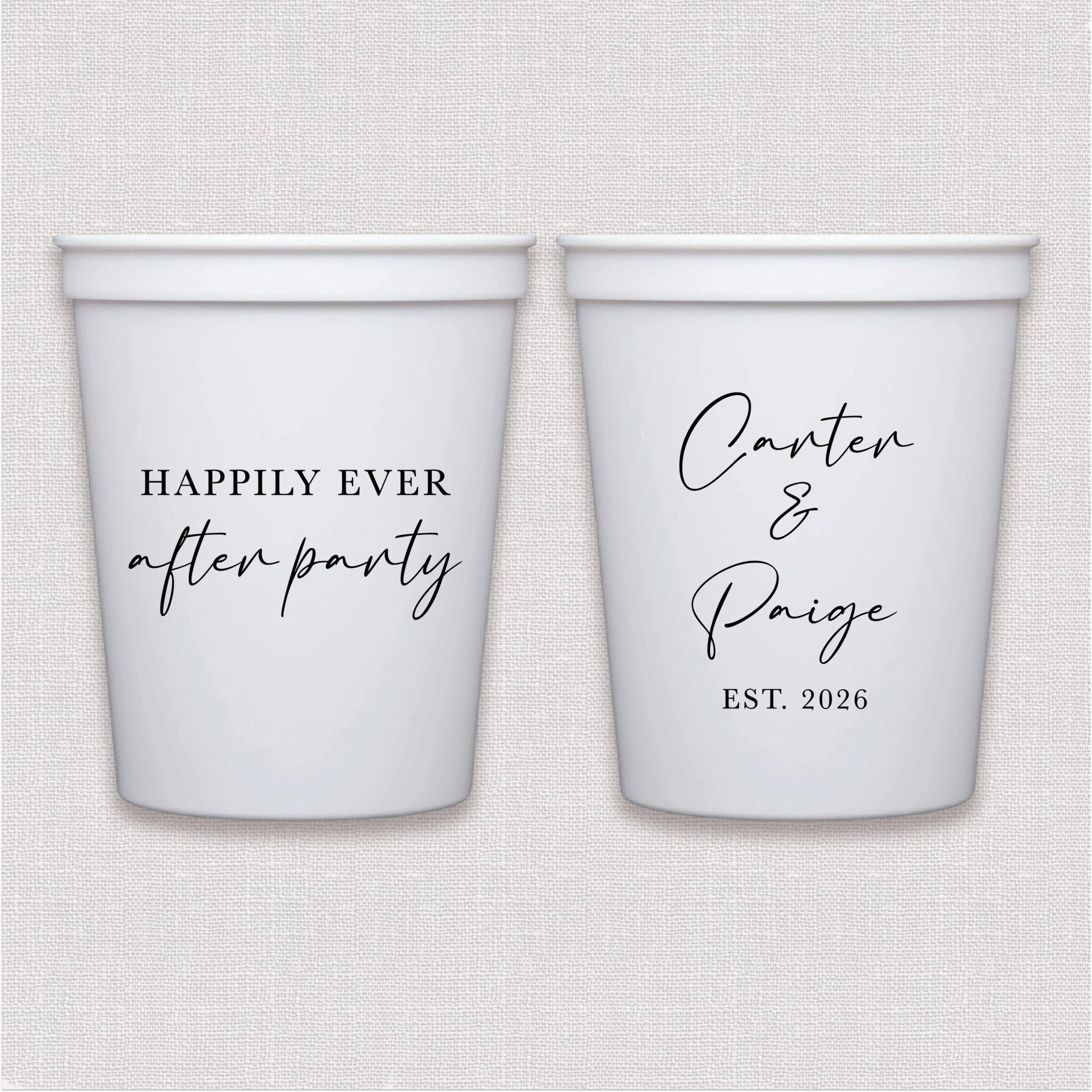 Happily Ever After Party Wedding Stadium Cups