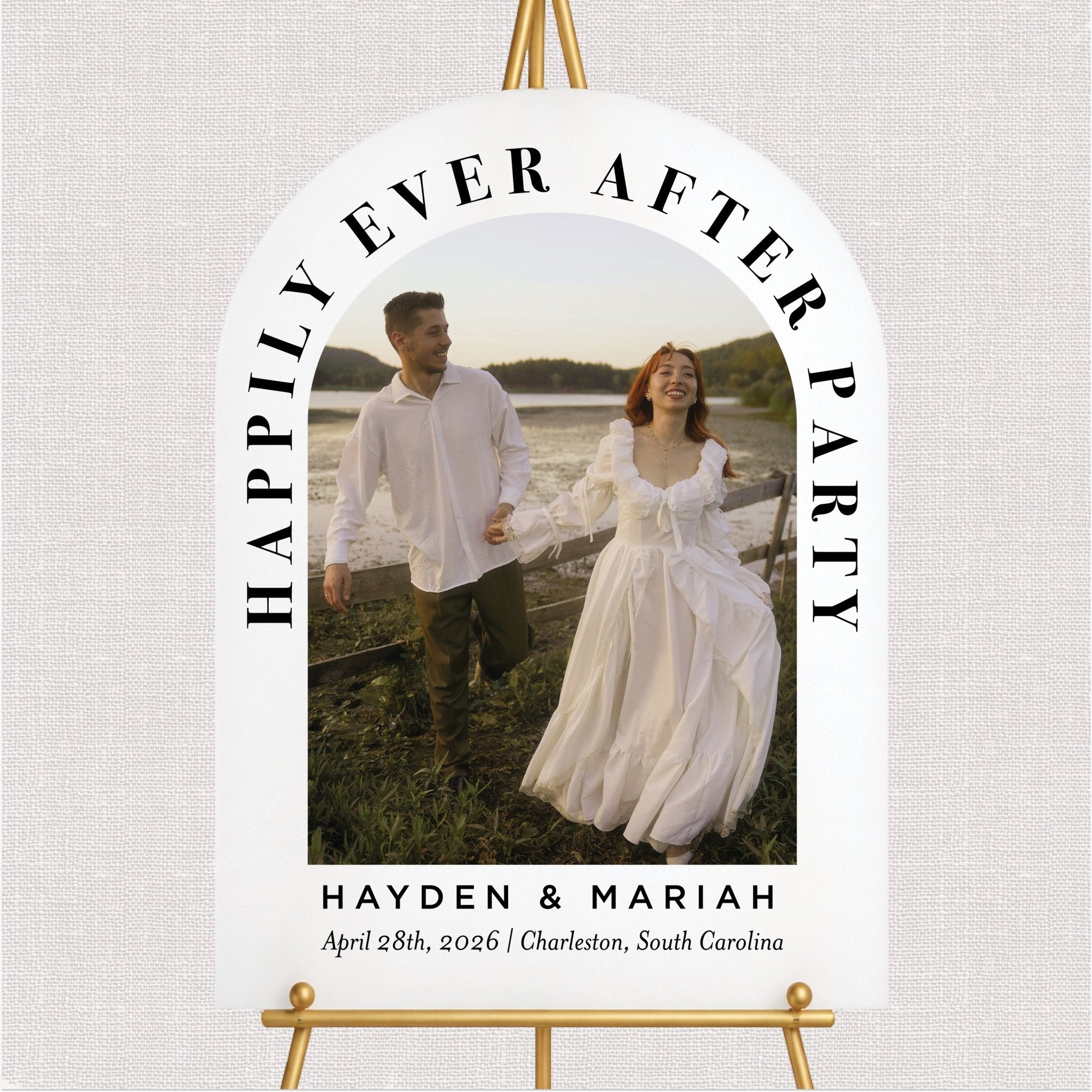 Happily Ever After Party Custom Photo Wedding Sign