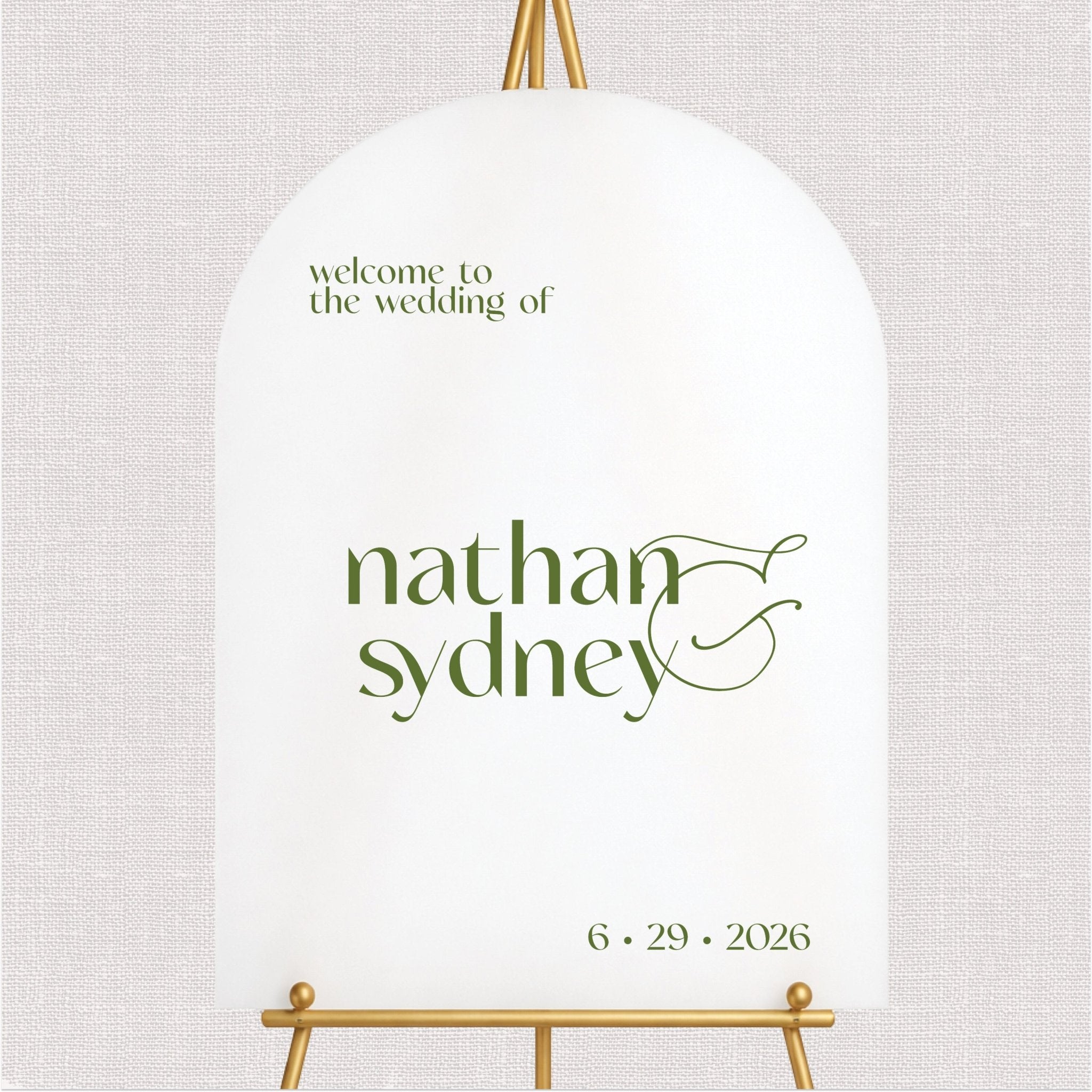 Personalized Wedding Welcome Sign