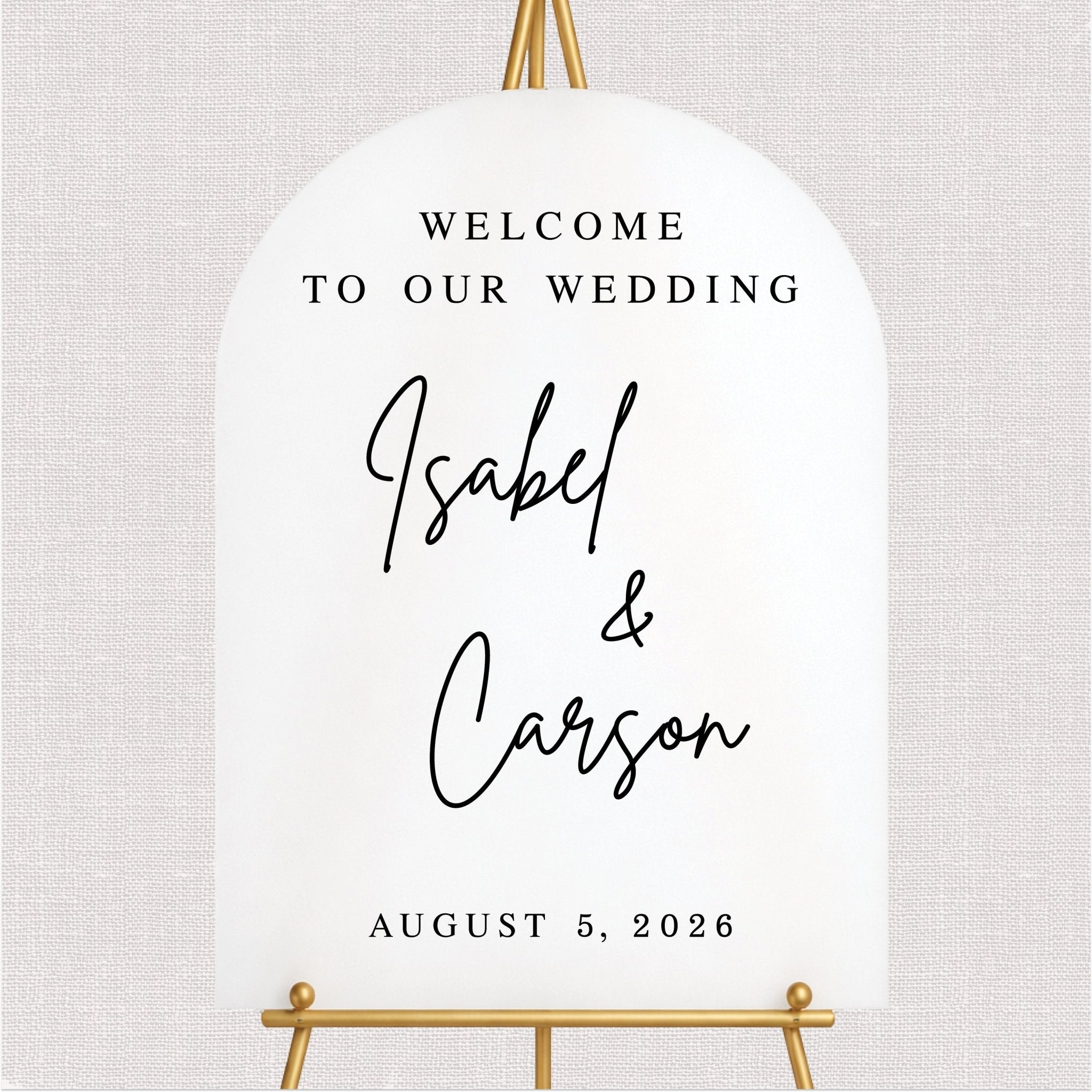 First Names Wedding Welcome Sign