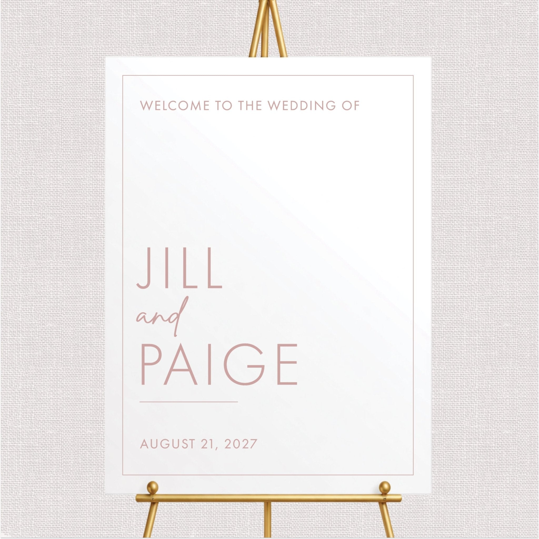 Modern Block LGBTQ Wedding Welcome Sign
